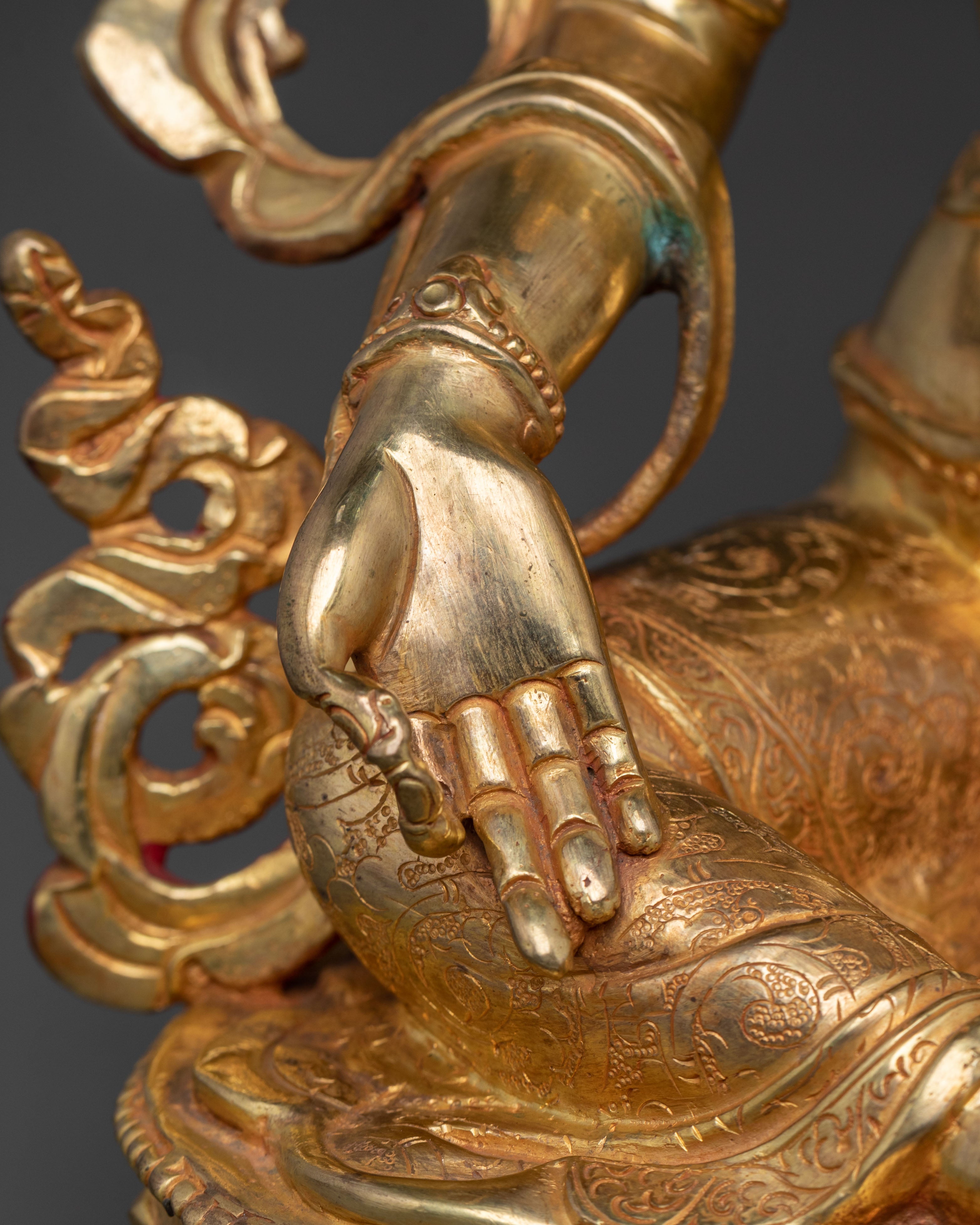 Handcrafted Green Tara Statue | Mother Figurine