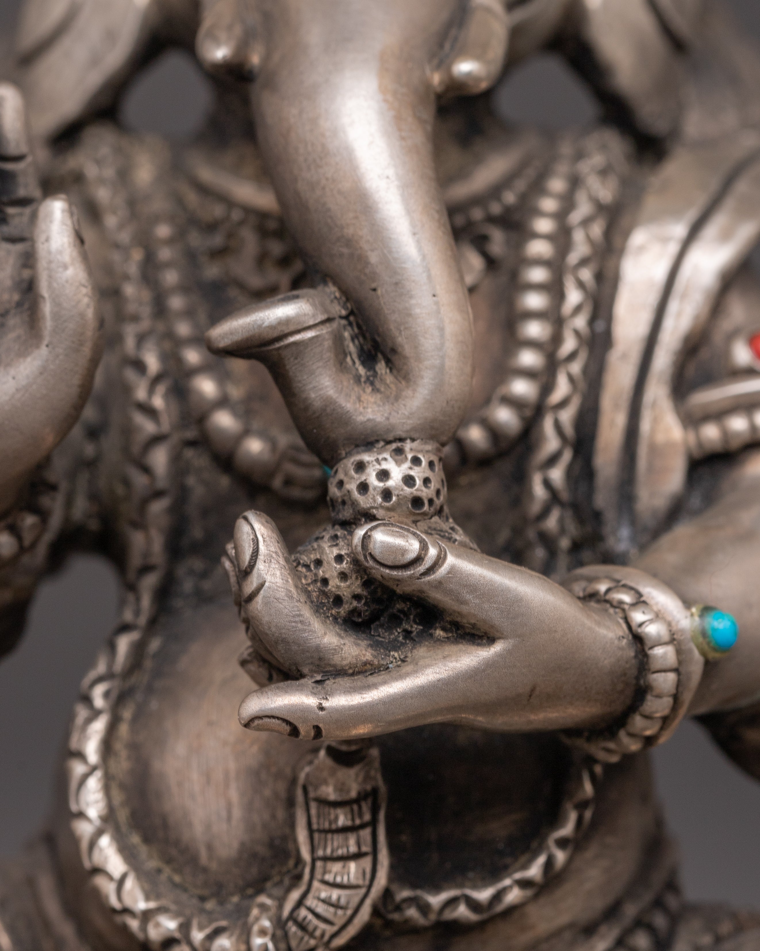 Handcrafted Copper Ganesh Sculpture | Divine Elephant Headed Deity