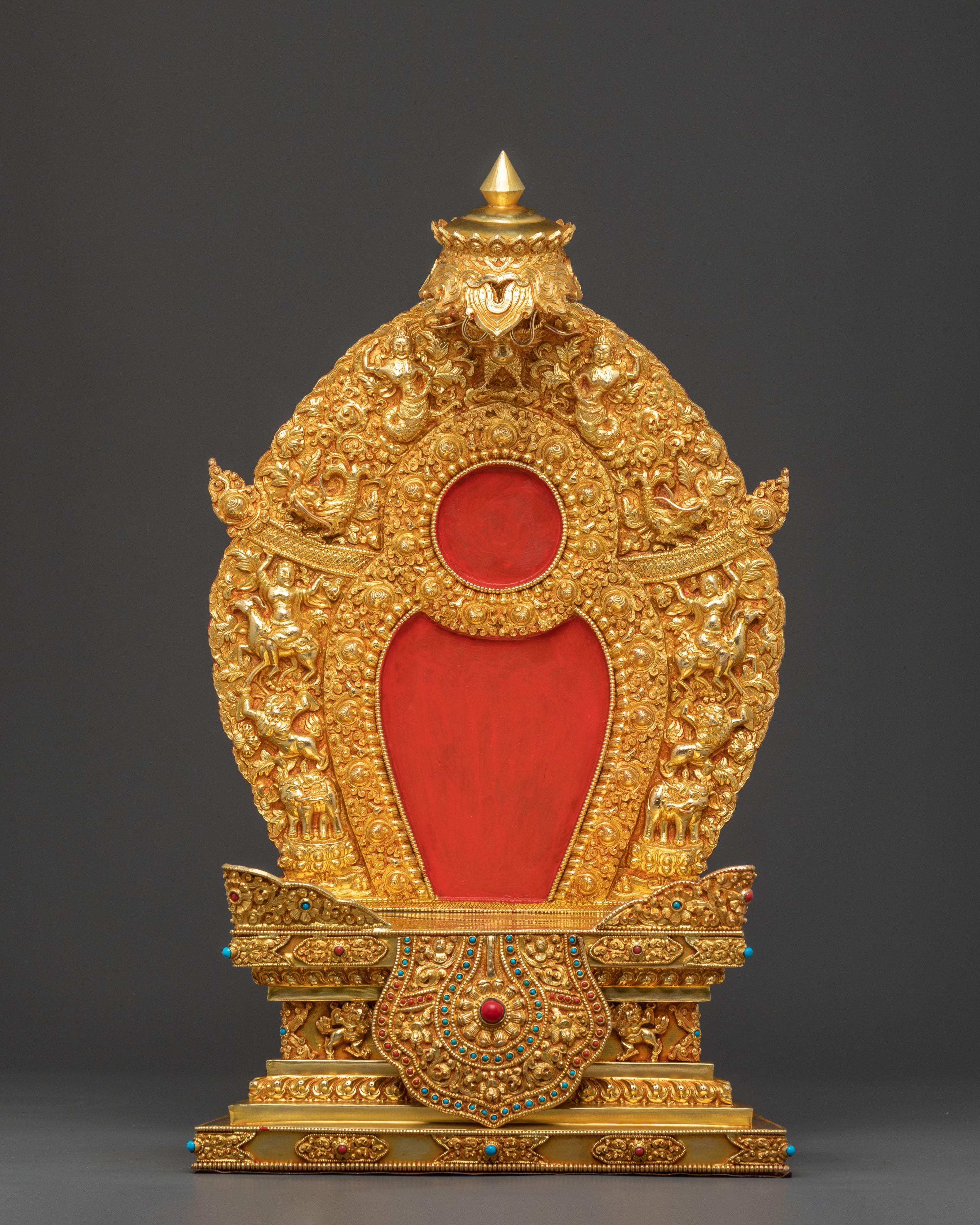 Green Tara Statue On Throne | Sacred Altar Decor