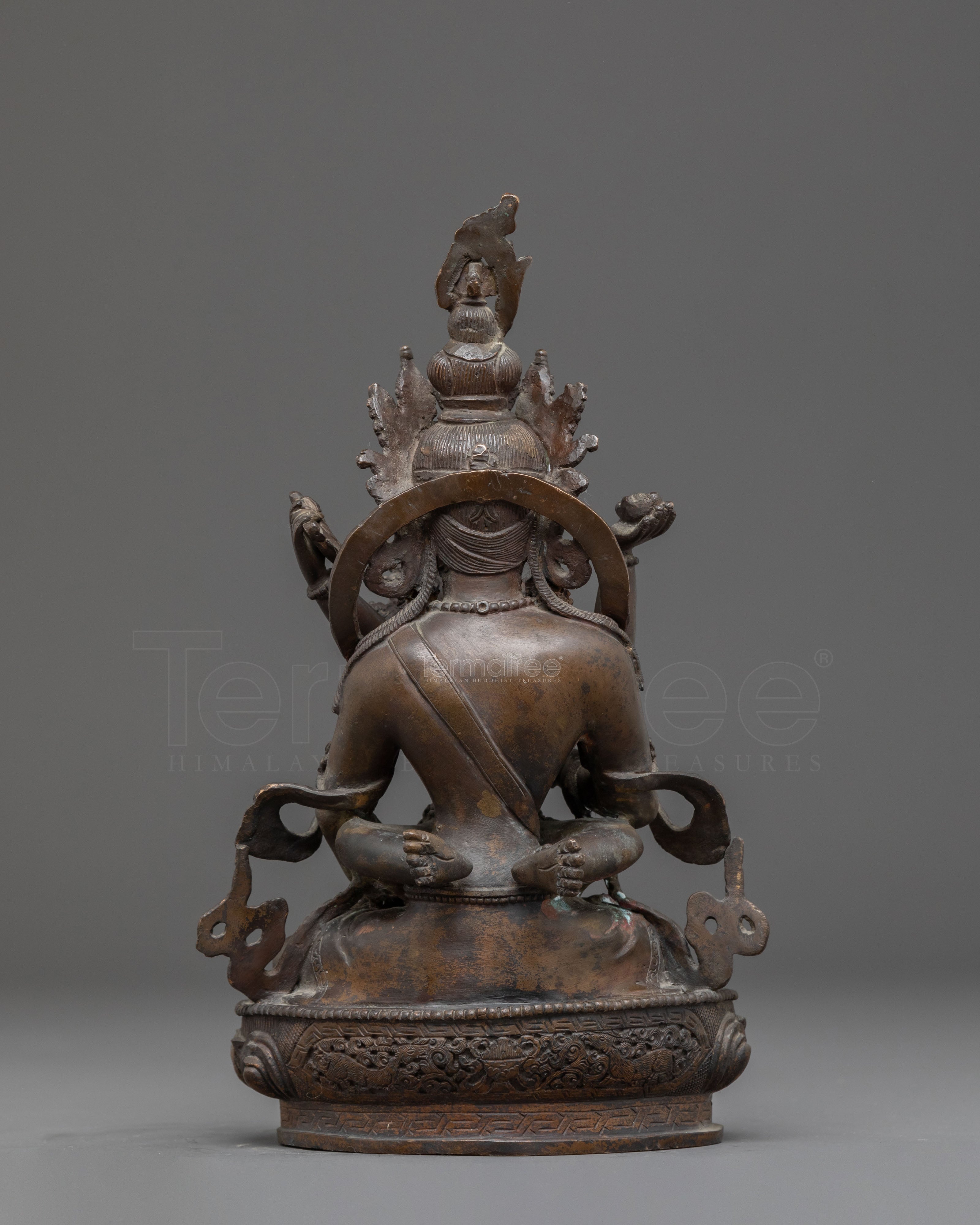 Buddhist Statue of Vajrasattva with Consort | Antique Finish