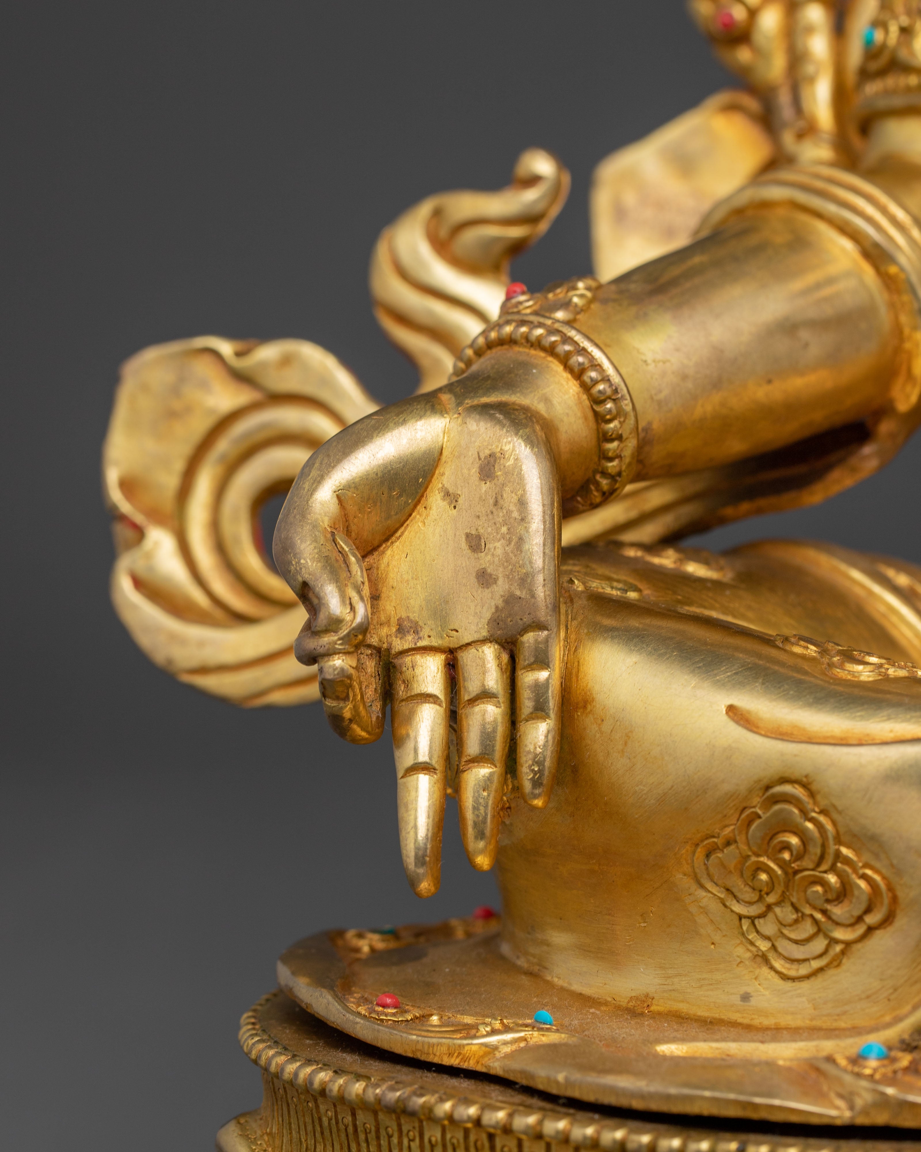 Handcrafted Beautiful Statue of Mother Green Tara | Buddhist Goddess of Compassion