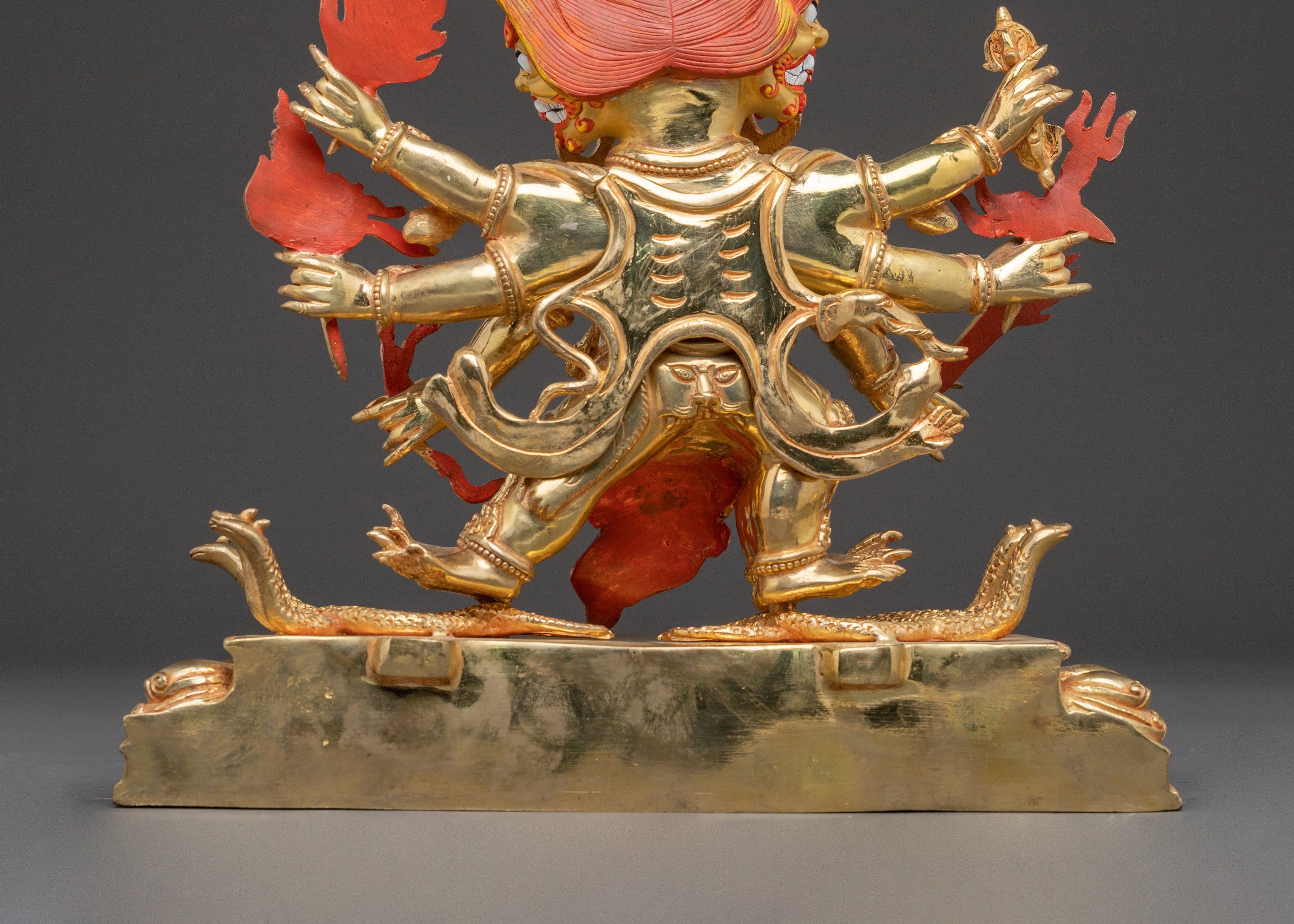 Hayagriva Dharma Guardian Statue - 24K Gold Gilded