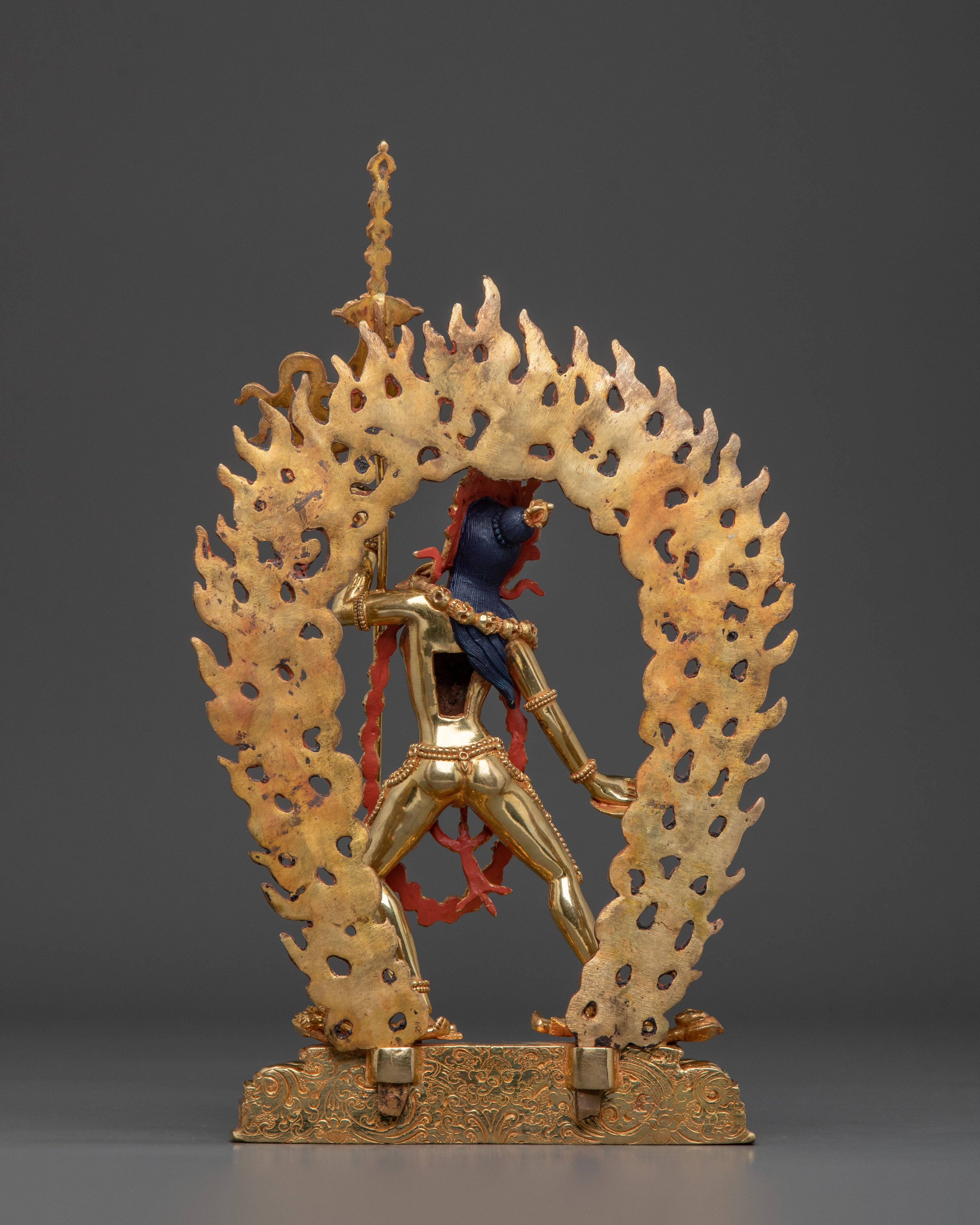 Vajrayogini Statue Buddhist Altar Decor: 24K Gold Gilded Artwork