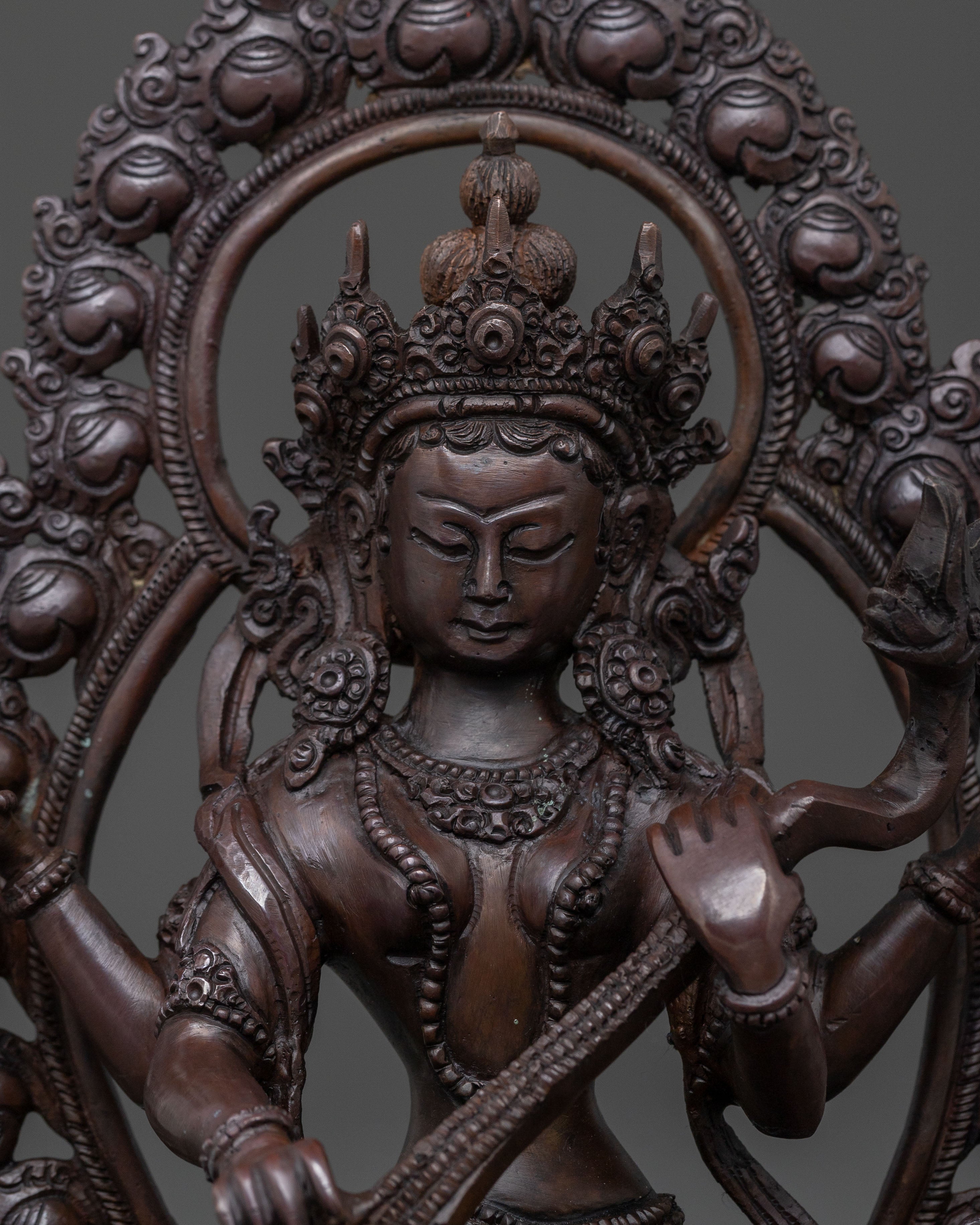 Saraswati Devi Statue: Hindu Goddess of Wisdom