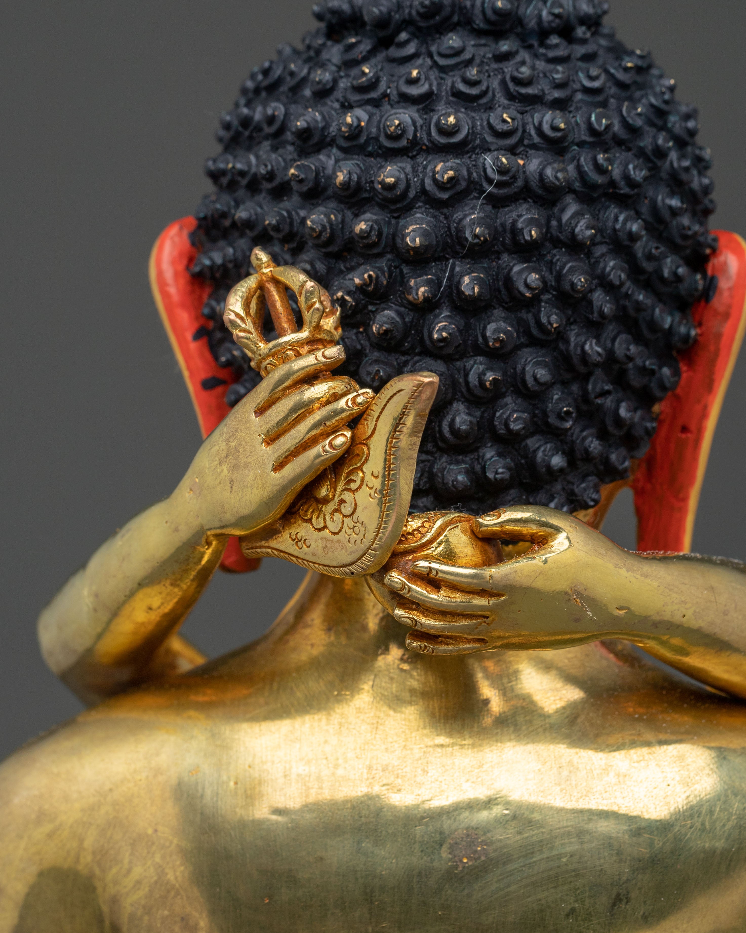 Samantabhadra Statue with Consort | 24K Gilded Copper Figurine