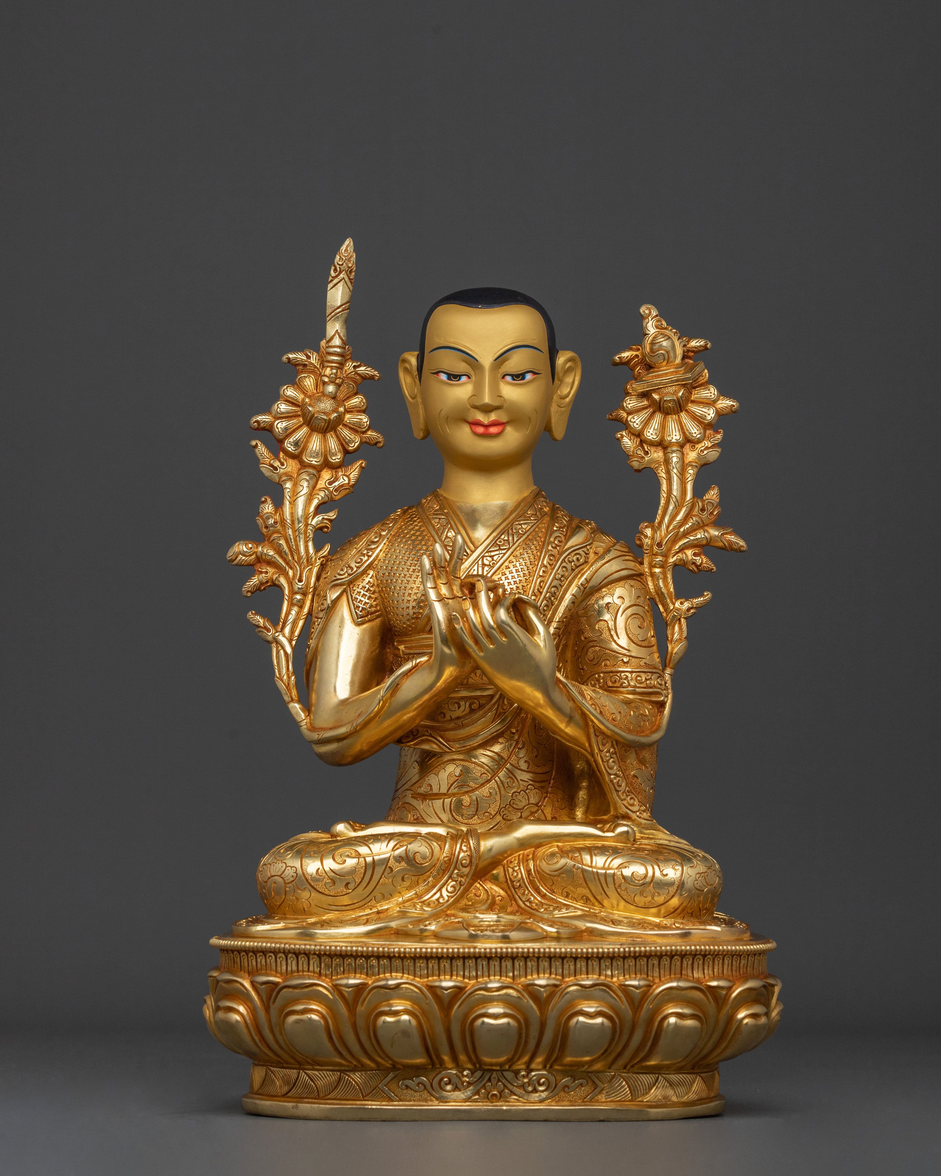 Tsongkhapa Sculpture with Disciples | Buddhist Master