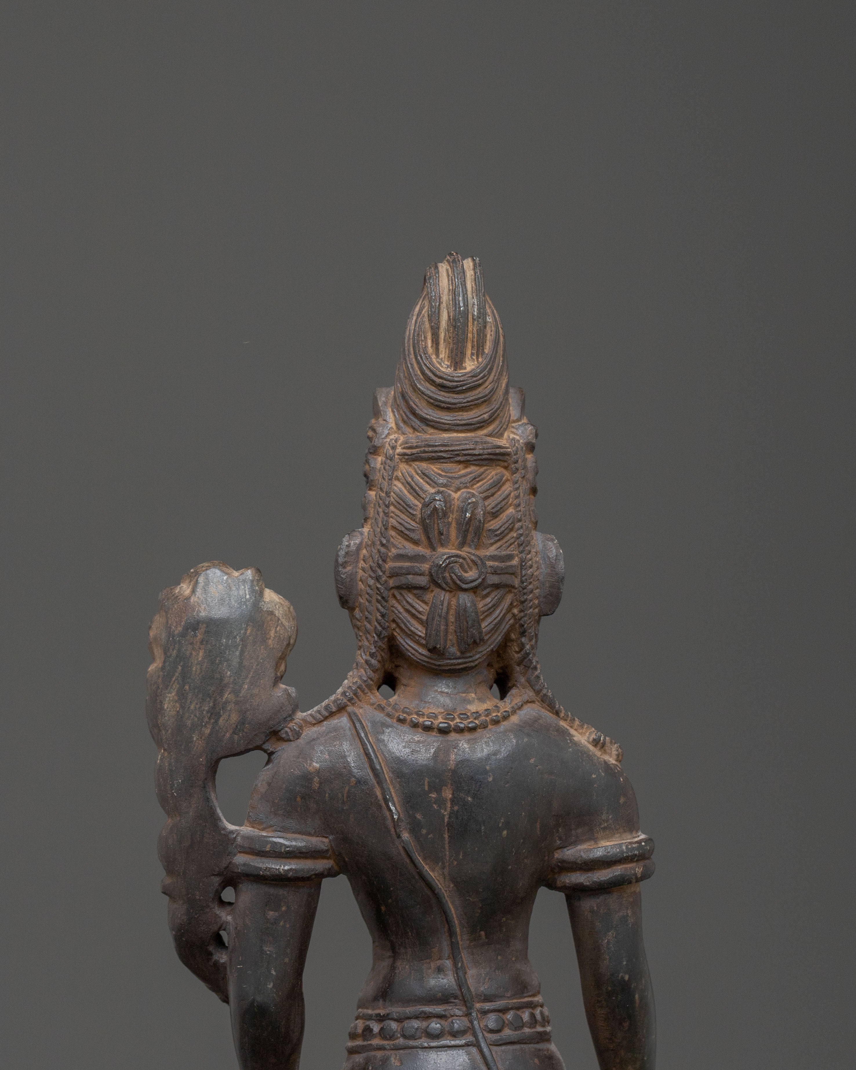 Padmapani Sacred Statue | Black Stone Body