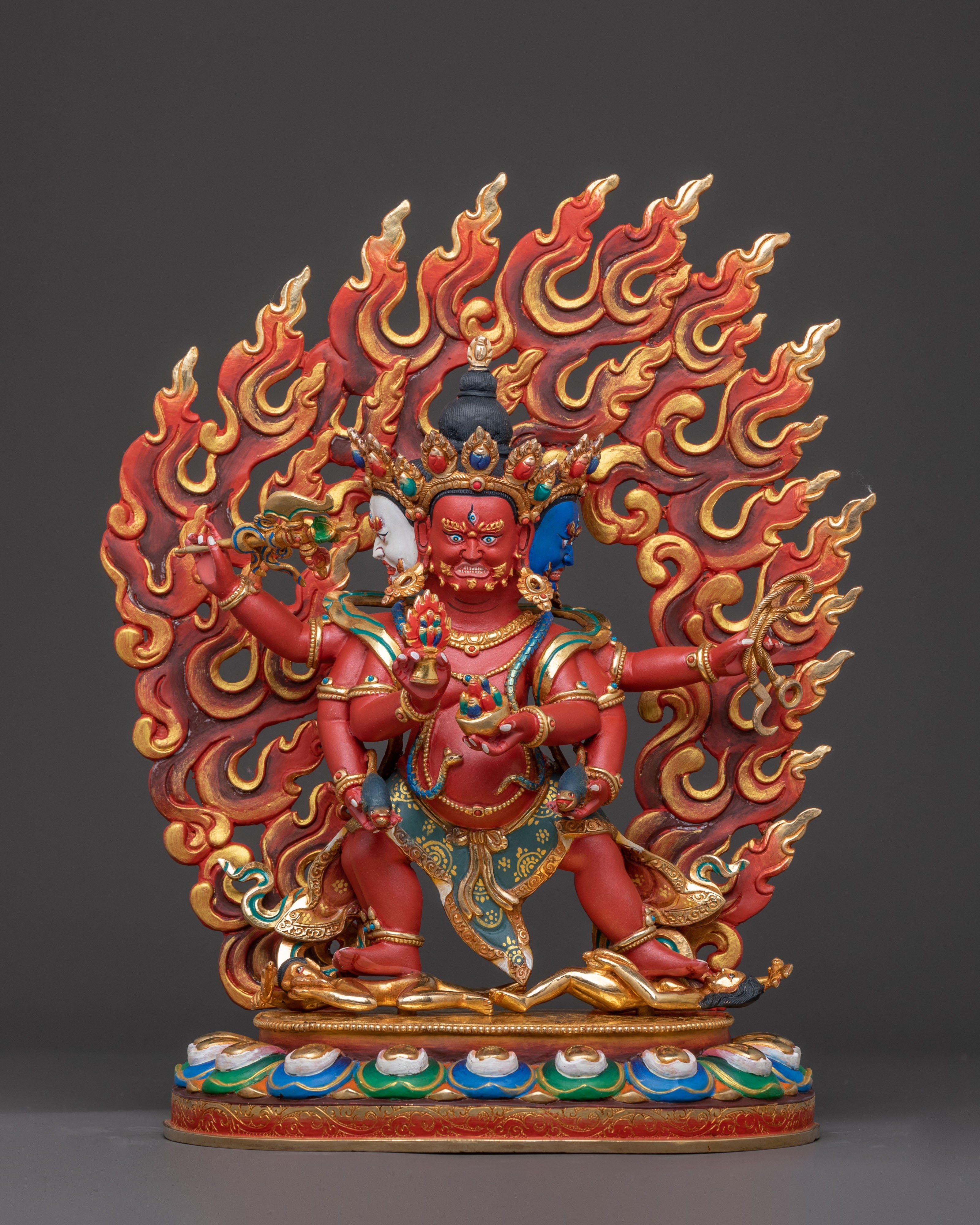 Red Dzambhala Statue