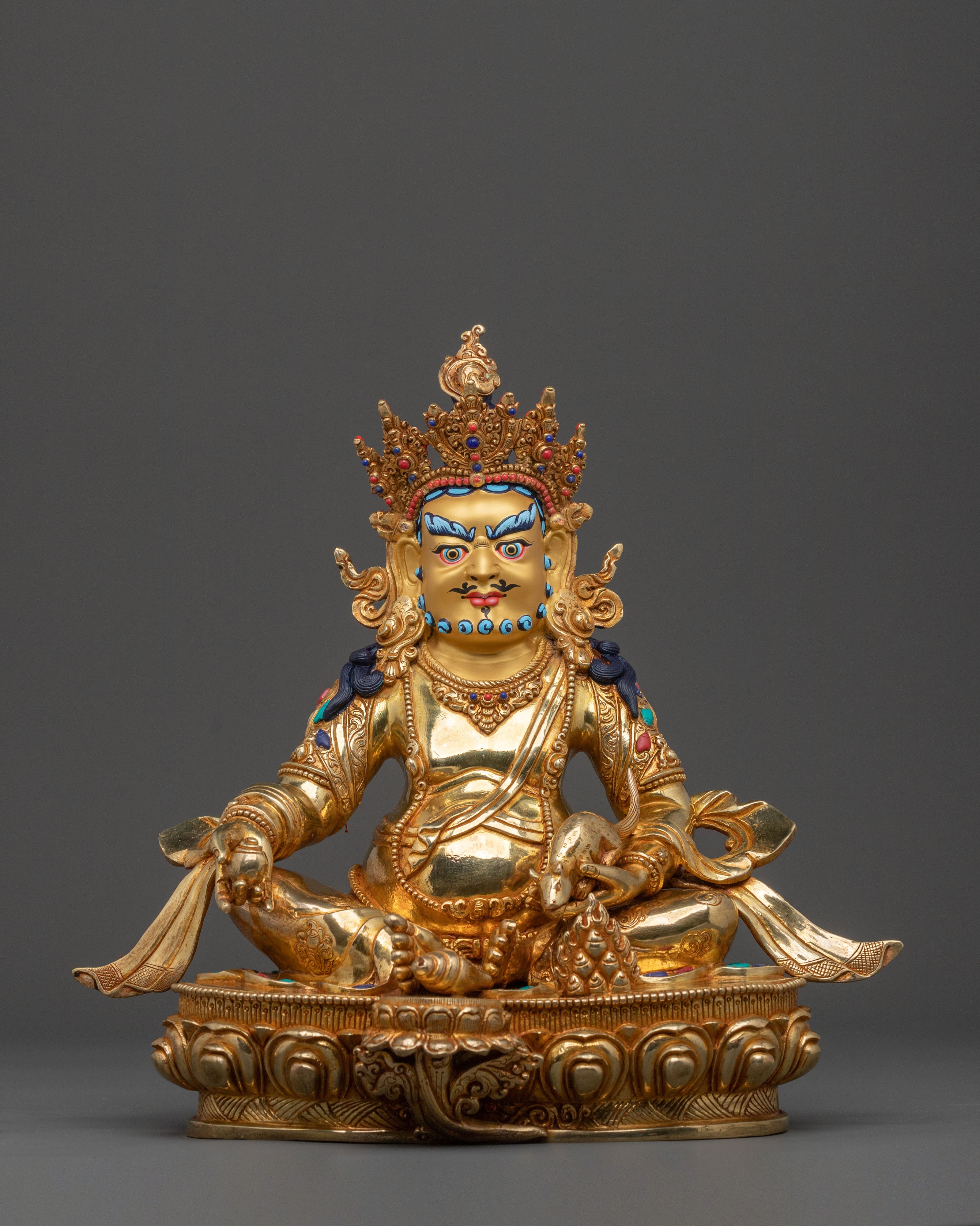 Wealth God Dzambhala Sacred Sculpture | Buddhist God of Prosperity