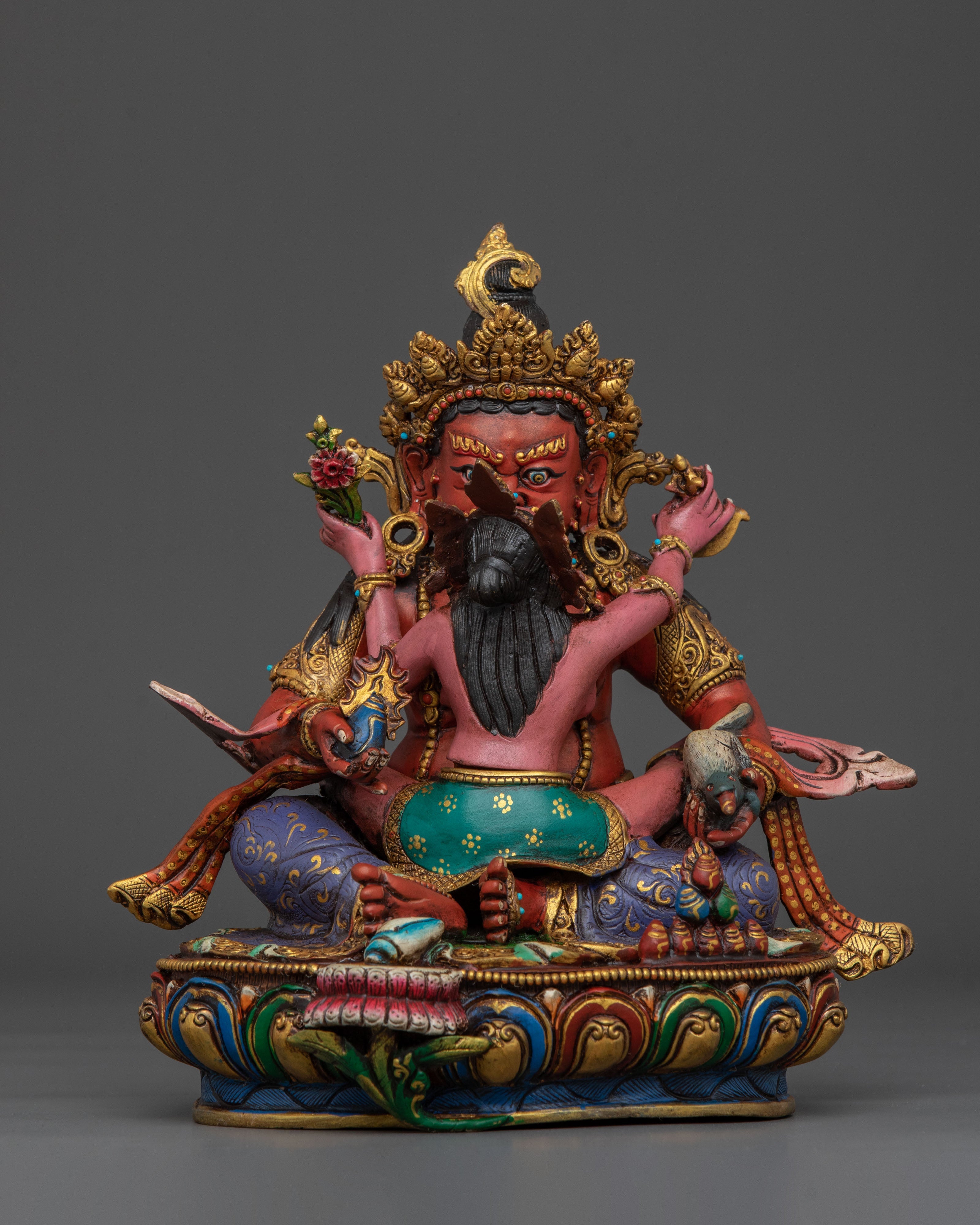 Red Dzambhala Statue