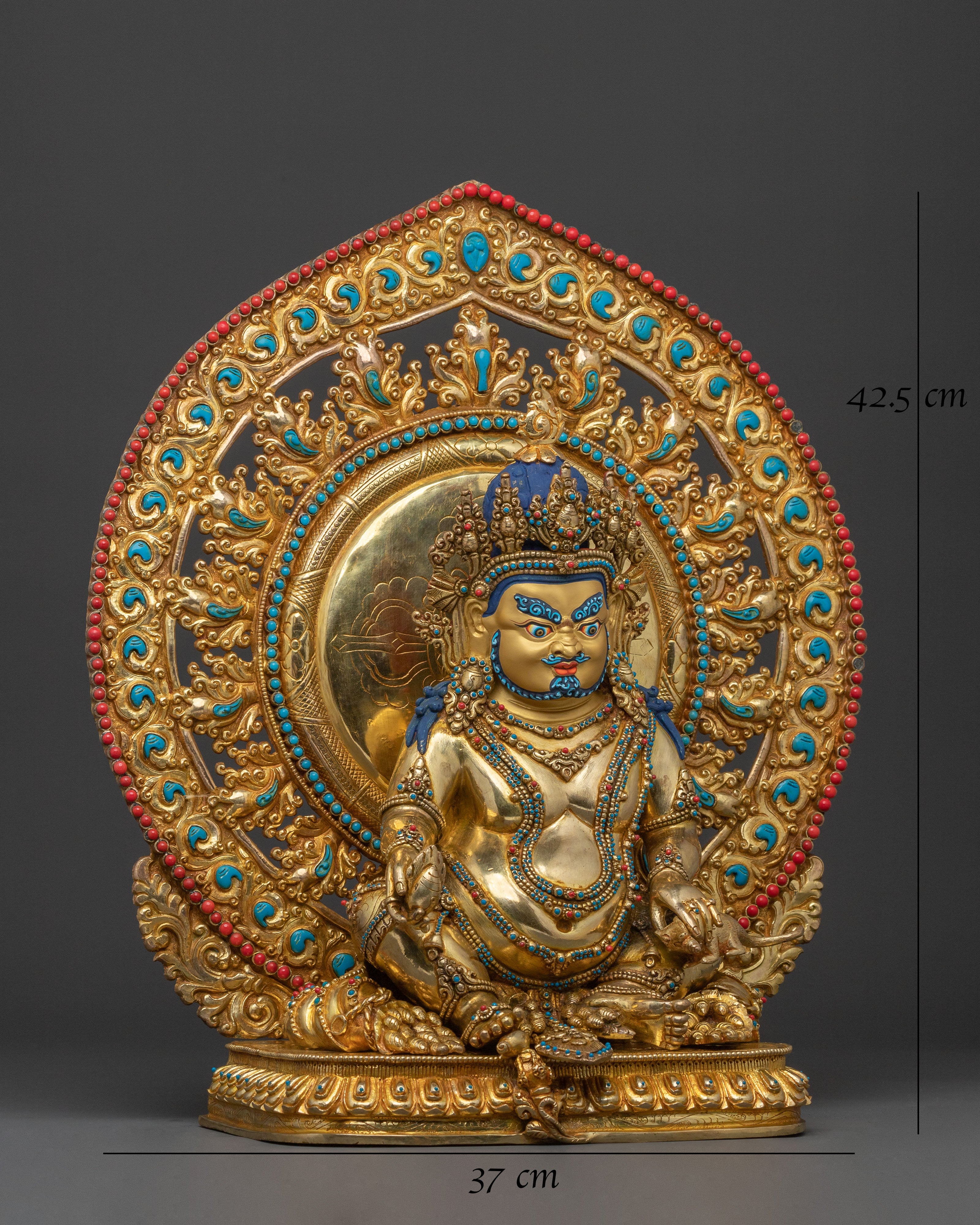 Dzambhala Spiritual Wealth Statue | Buddhist God of Prosperity Sculpture