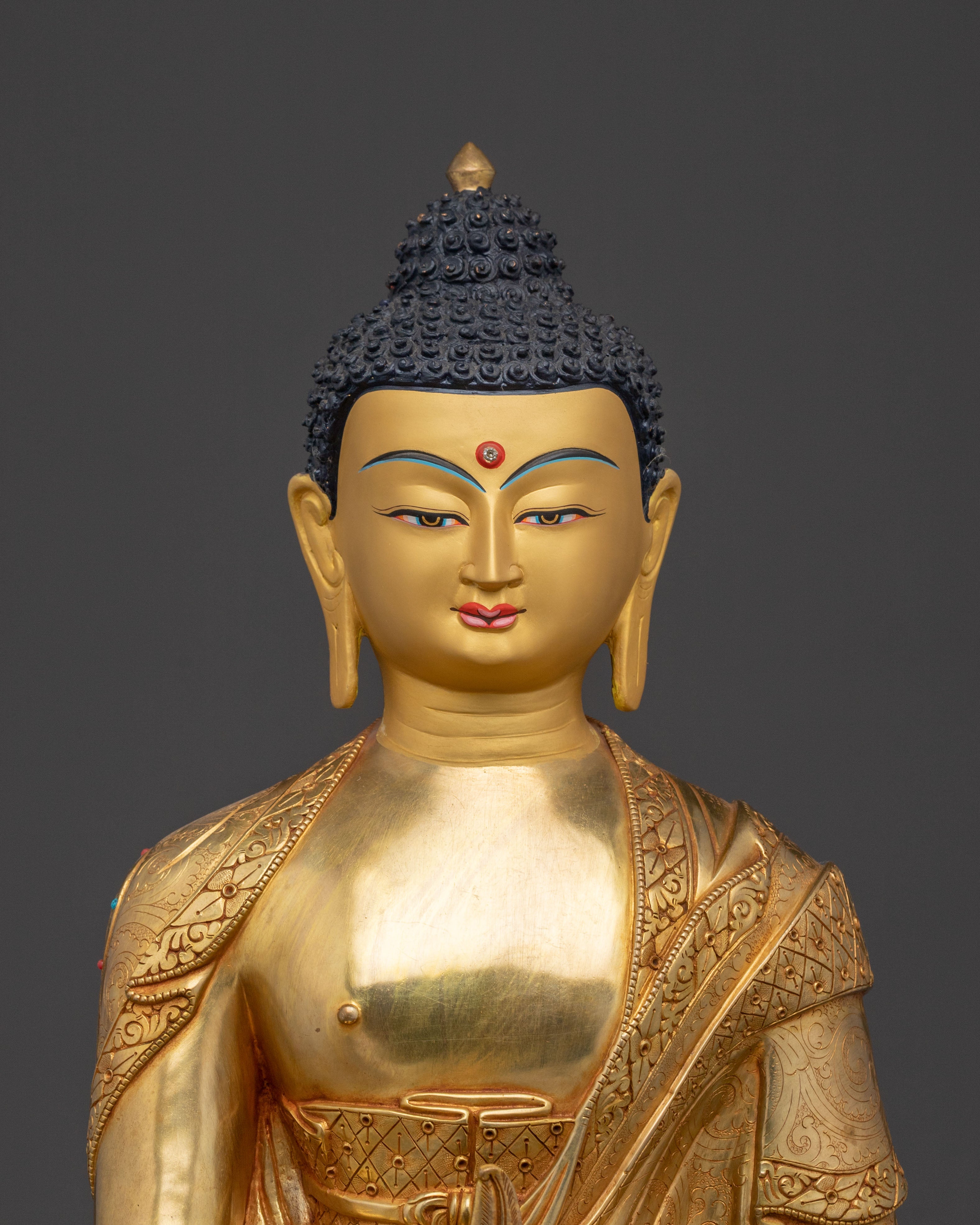 Handcrafted Medicine Buddha Sacred Statue | 24K Gold Gilded