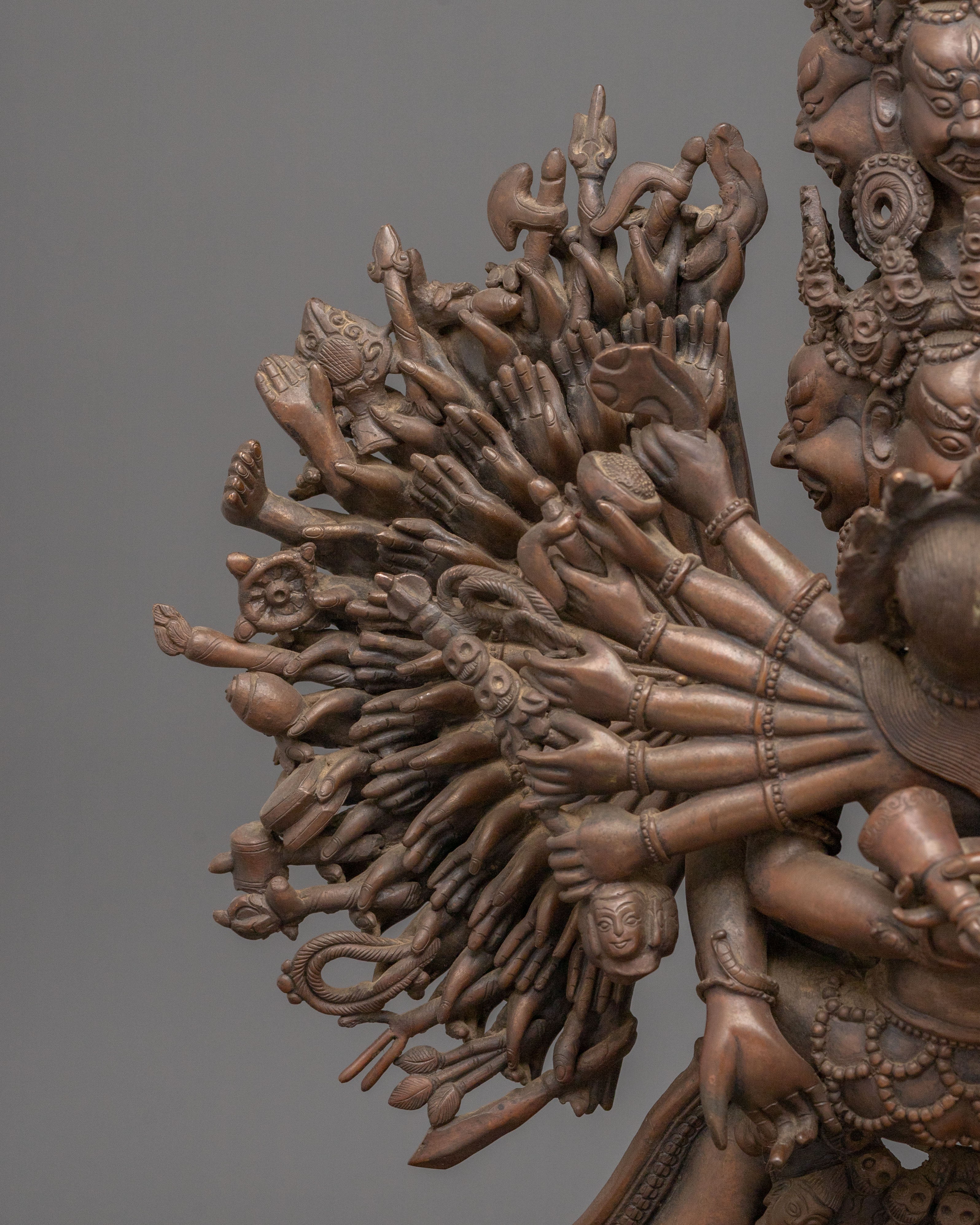 Heruka Chakrasamvara Sculpture | Oxidized Copper Masterpiece