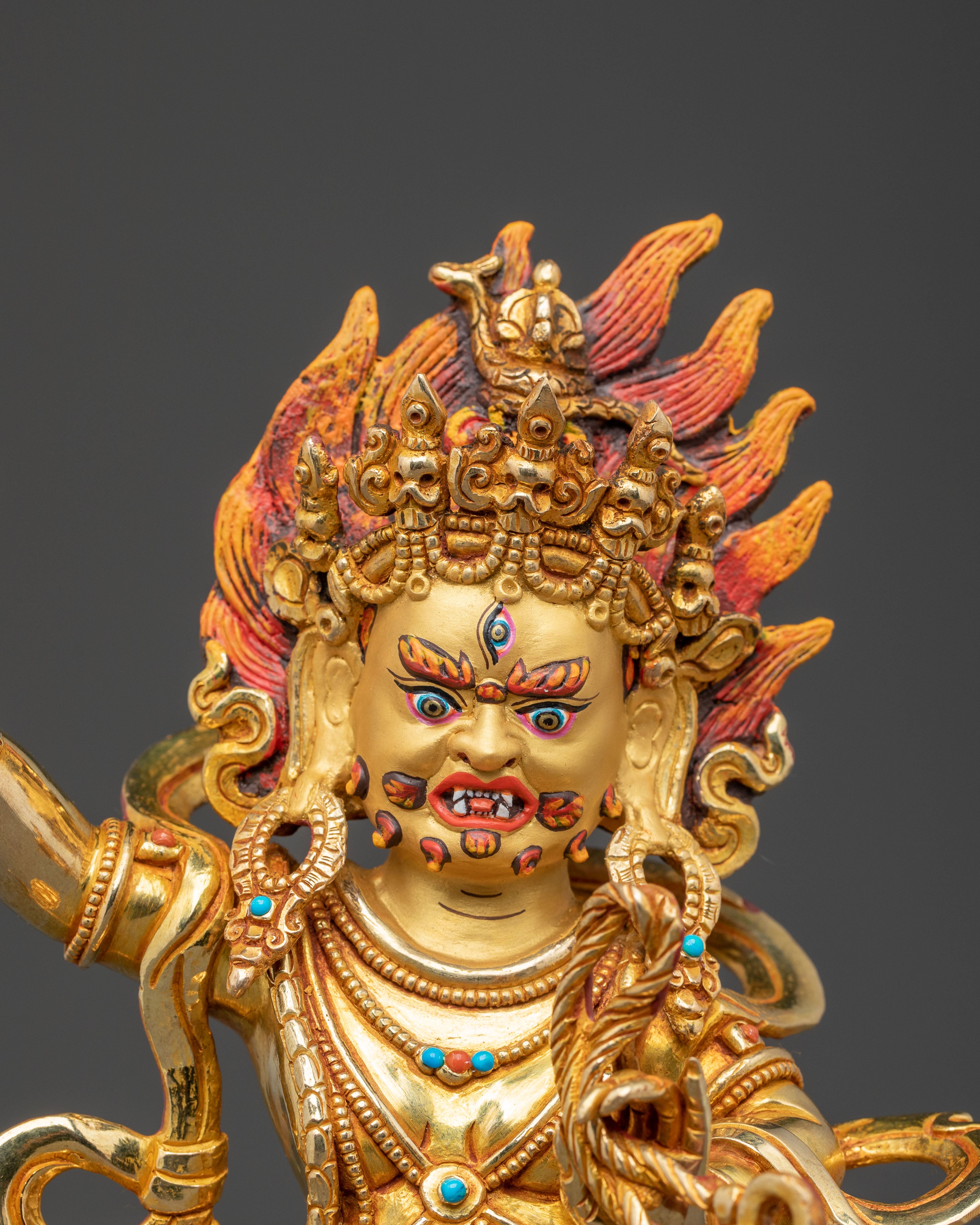 Vajrapani Guardian Bodhisattva Statue – Handcrafted Gold Gilded Copper Statue