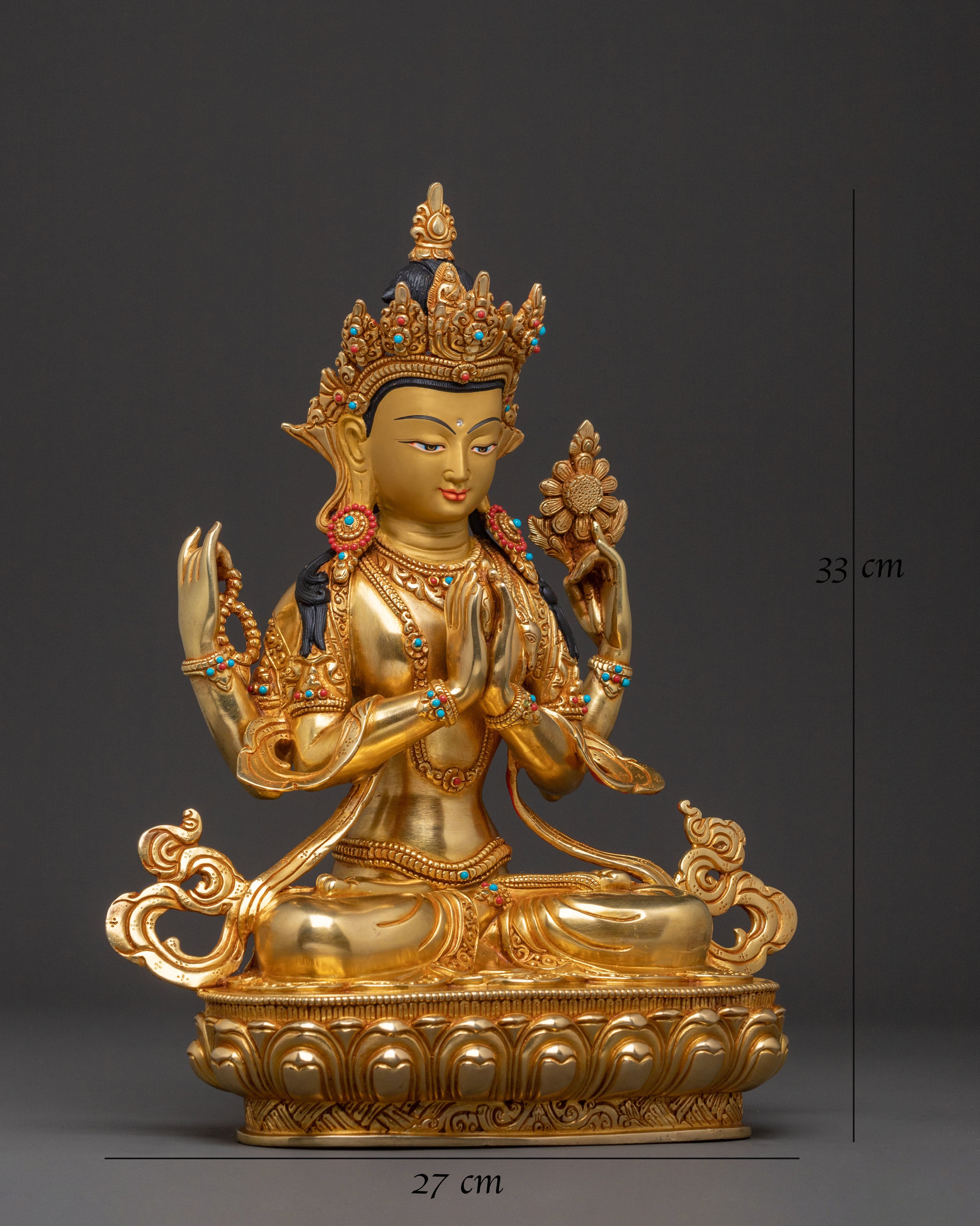 Bodhisattva Chenrezig Statue | Himalayan Serenity