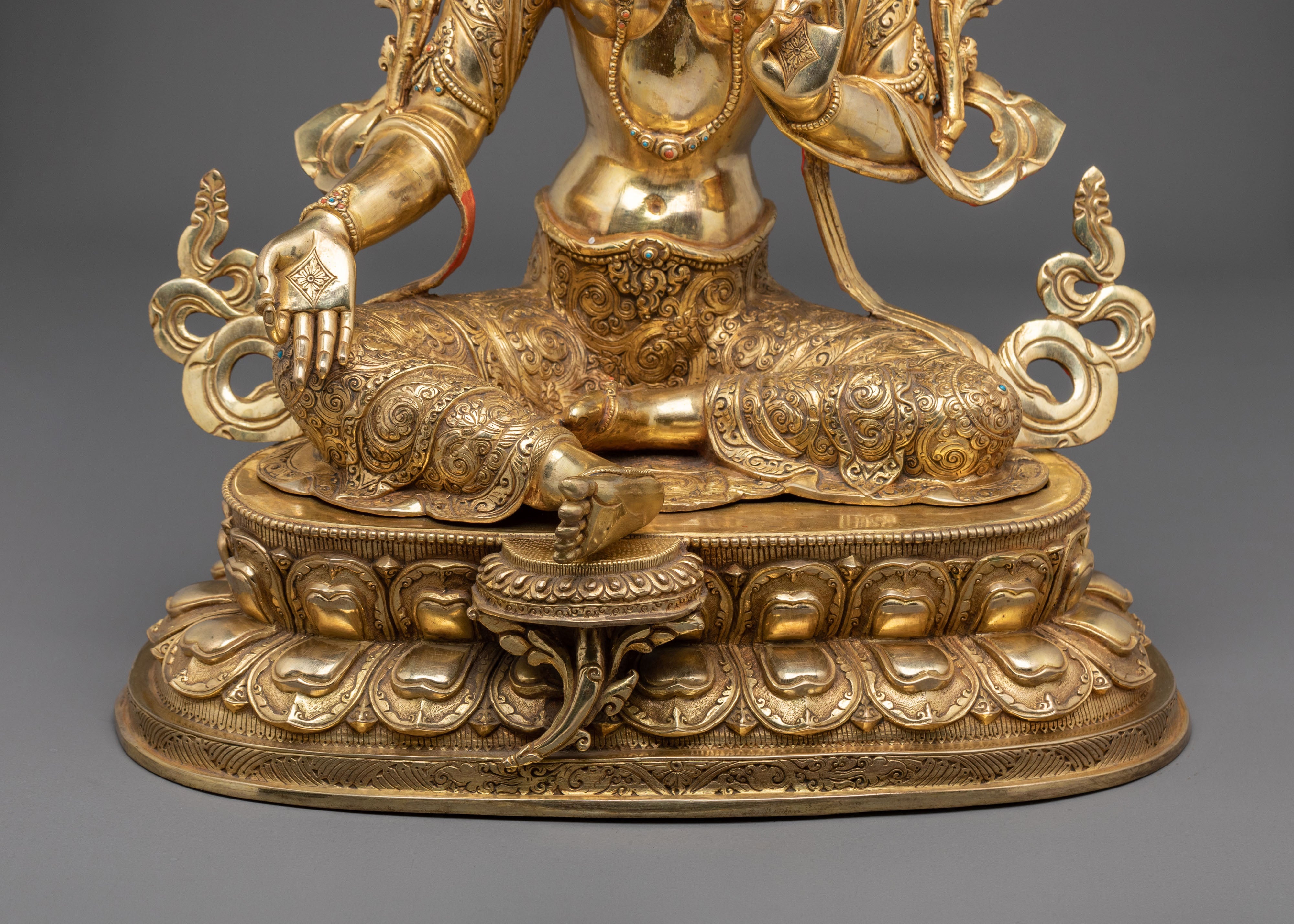 Green Tara Sculpture | Tibetan Buddhist Deity of Protection