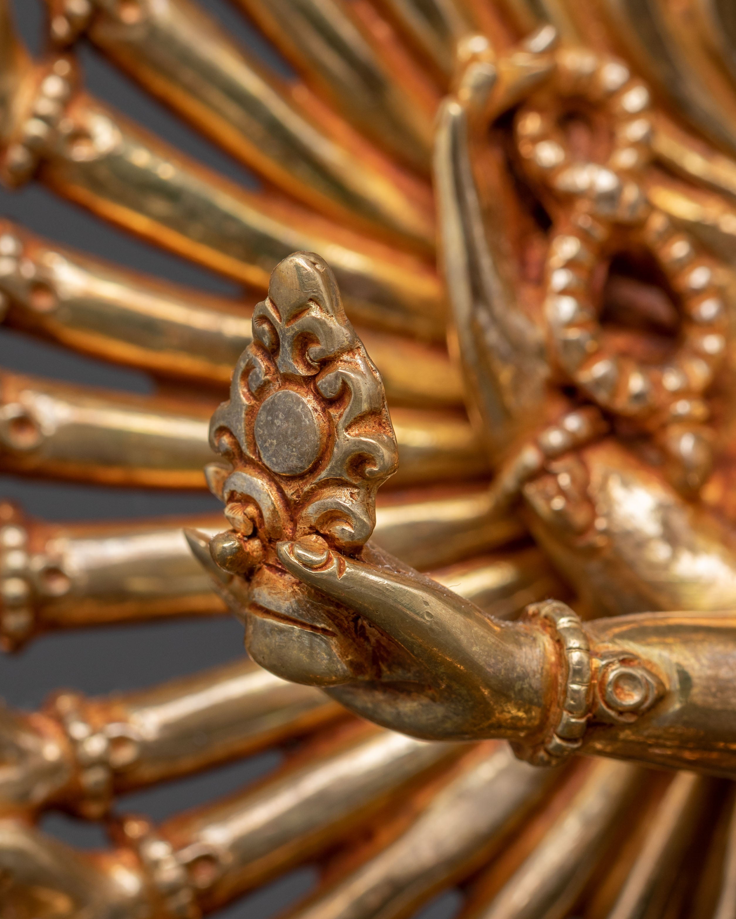 1000 Armed Chenrezig Tibetan Statue | 24k Gold Glided