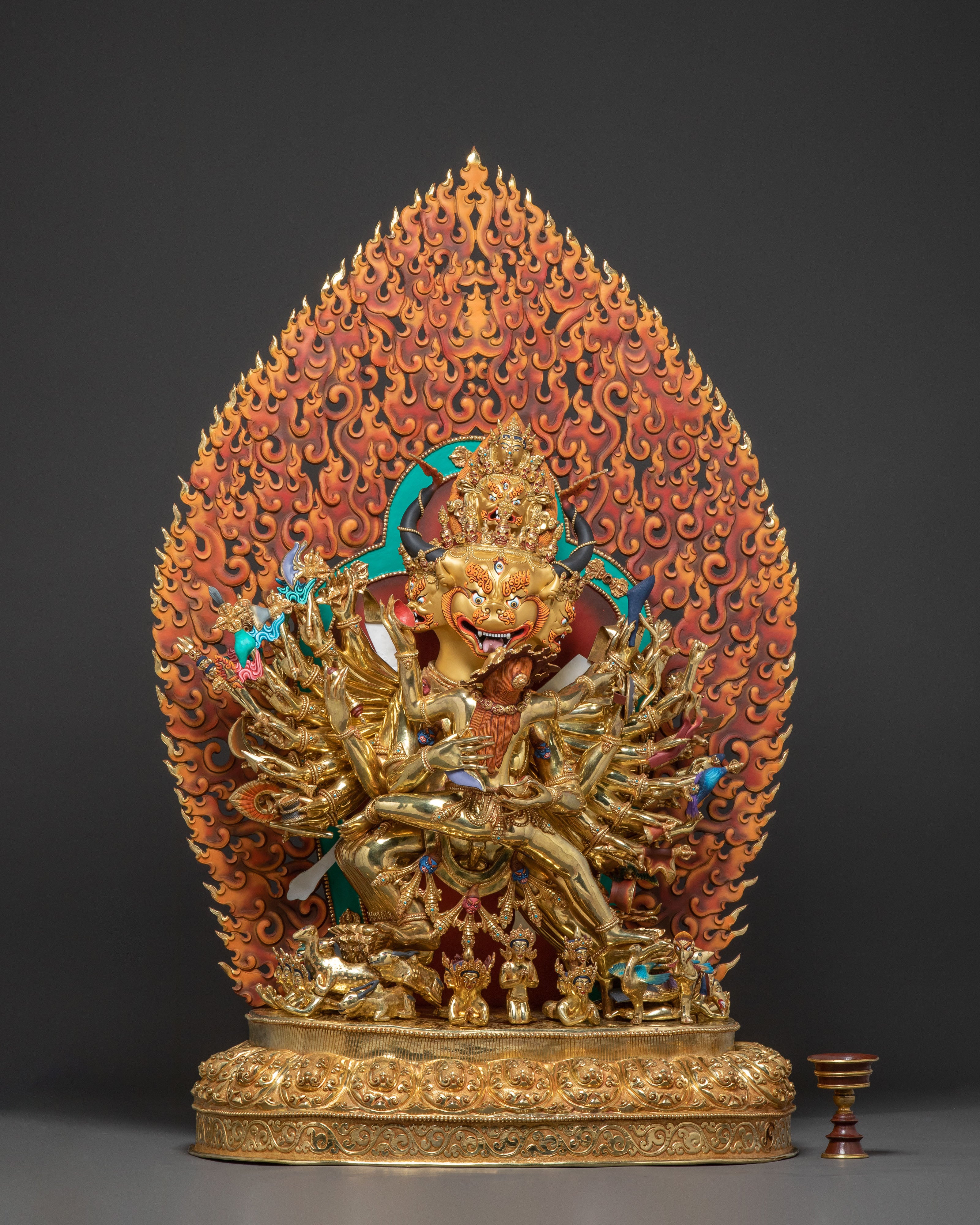 Formidable Yamantaka Spiritual Statue | 24k Gold Gilded