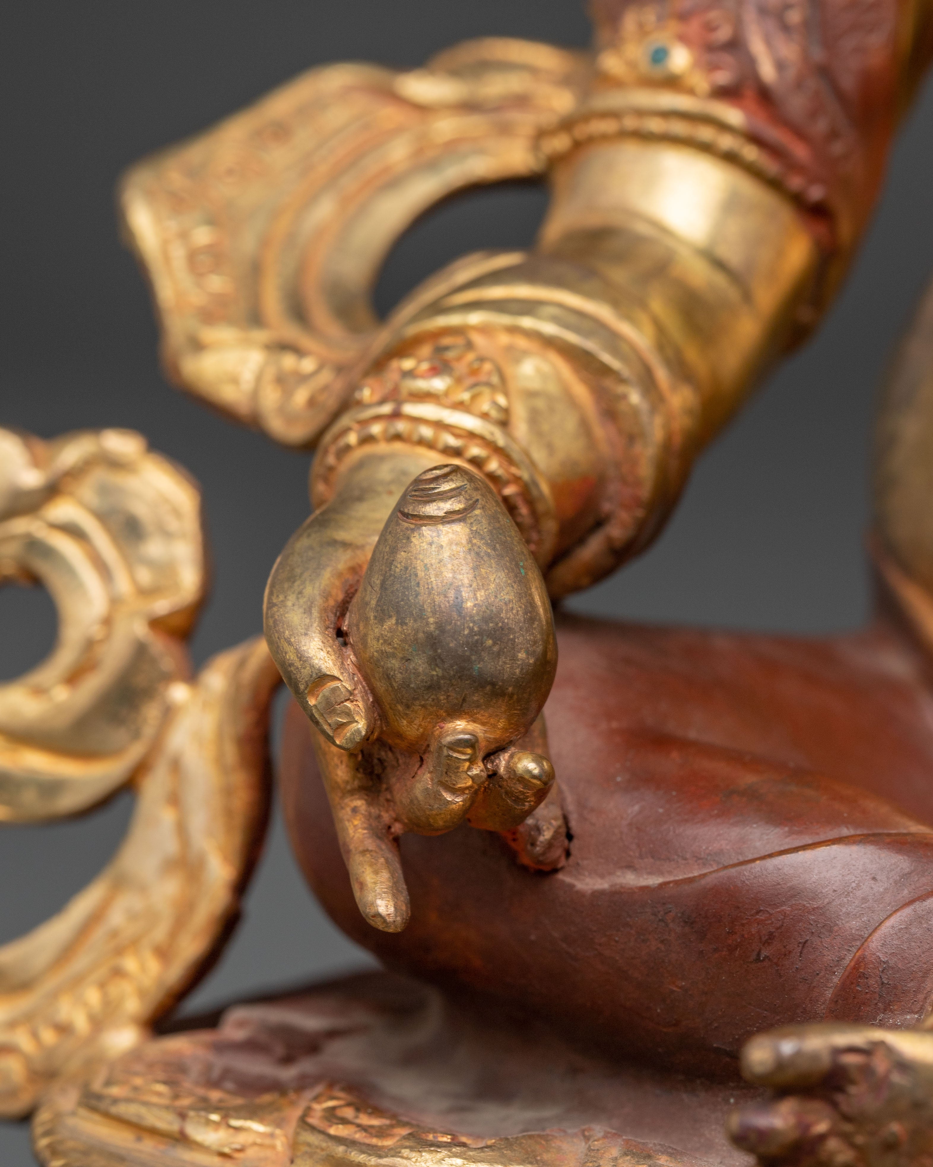 Handmade Golden Statue of Dzambhala | Guardian of Wealth