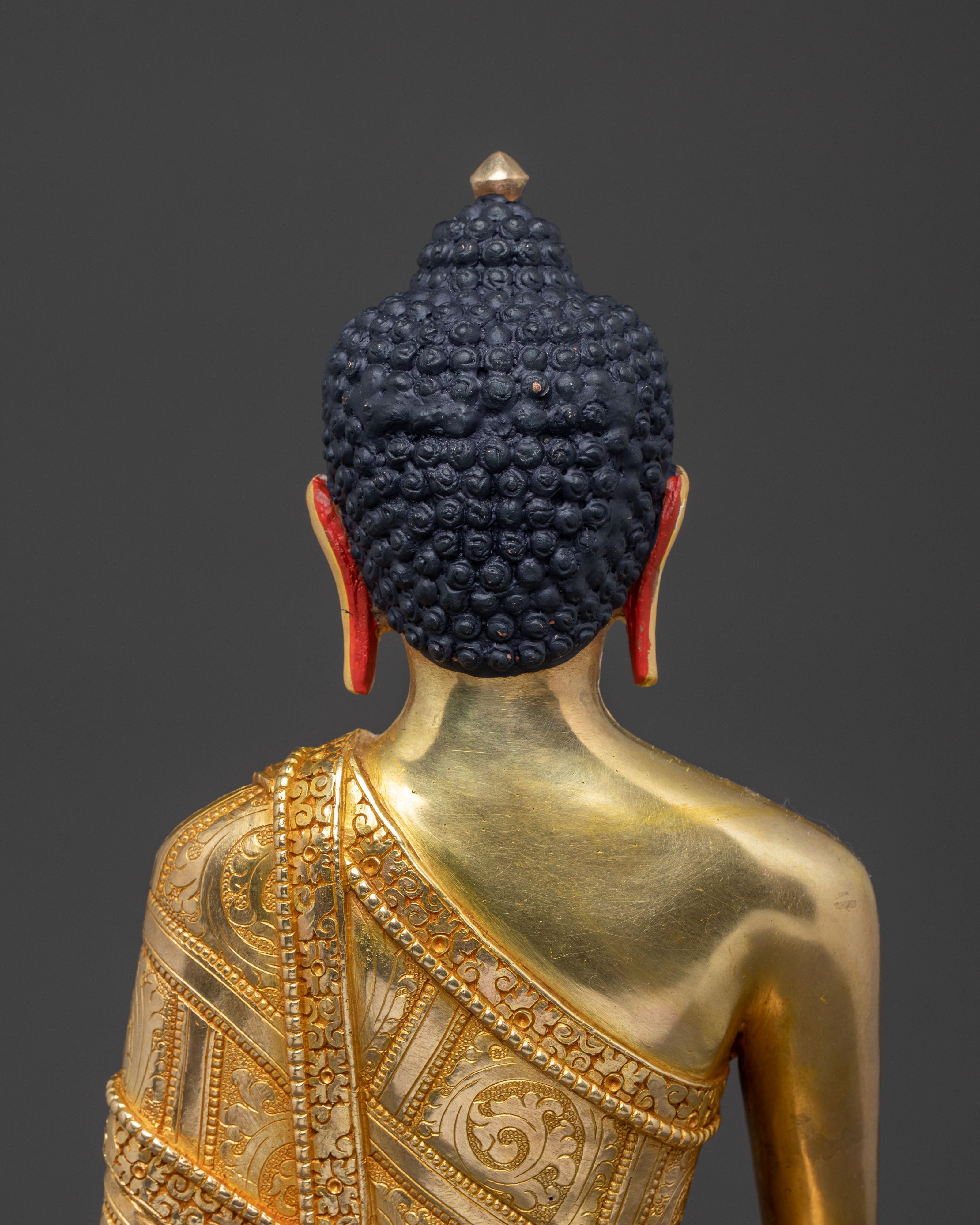 Radiant Tibetan Shakyamuni Buddha Handcrafted Statue