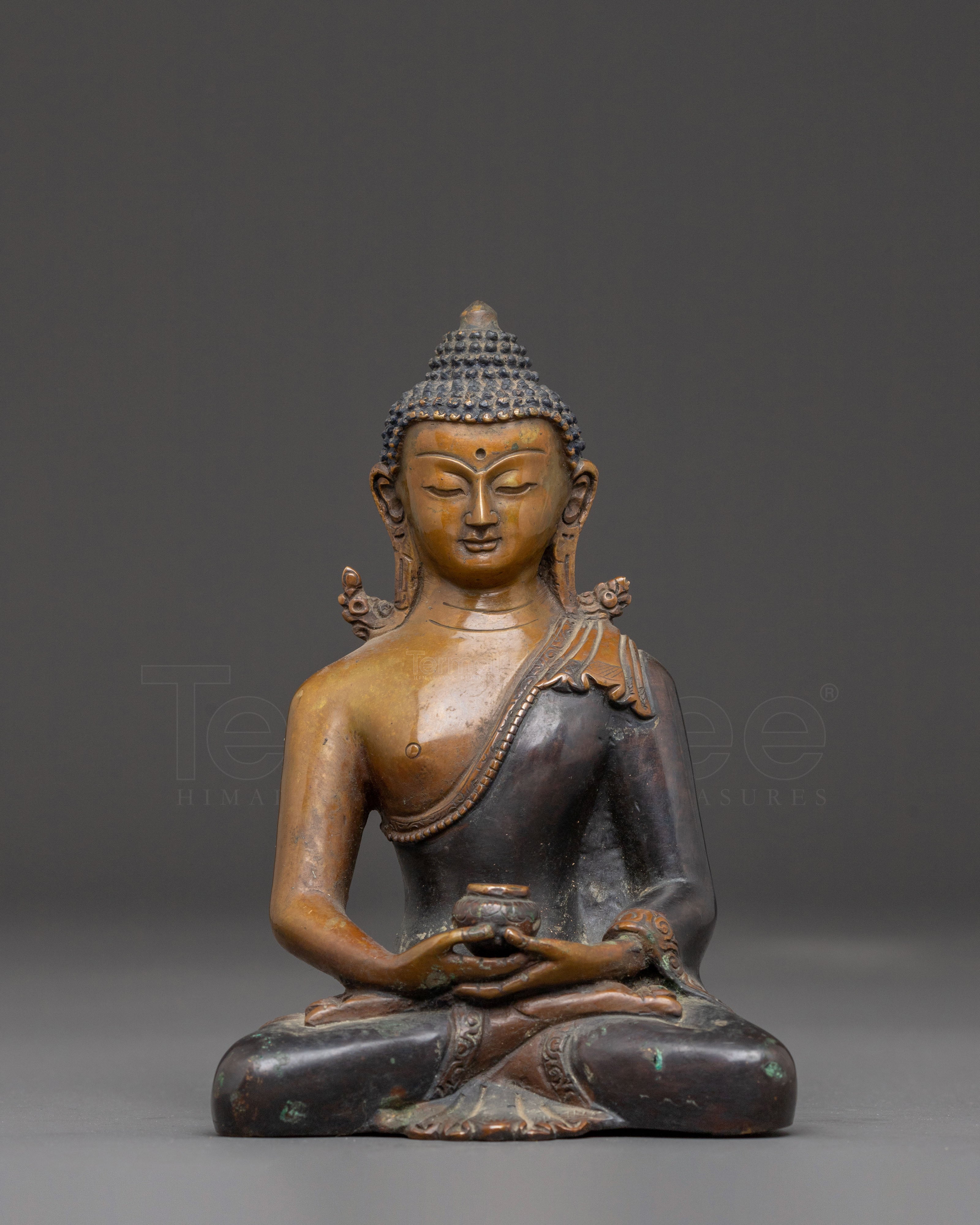 Handcrafted Amitabha Buddha Oxidized Statue