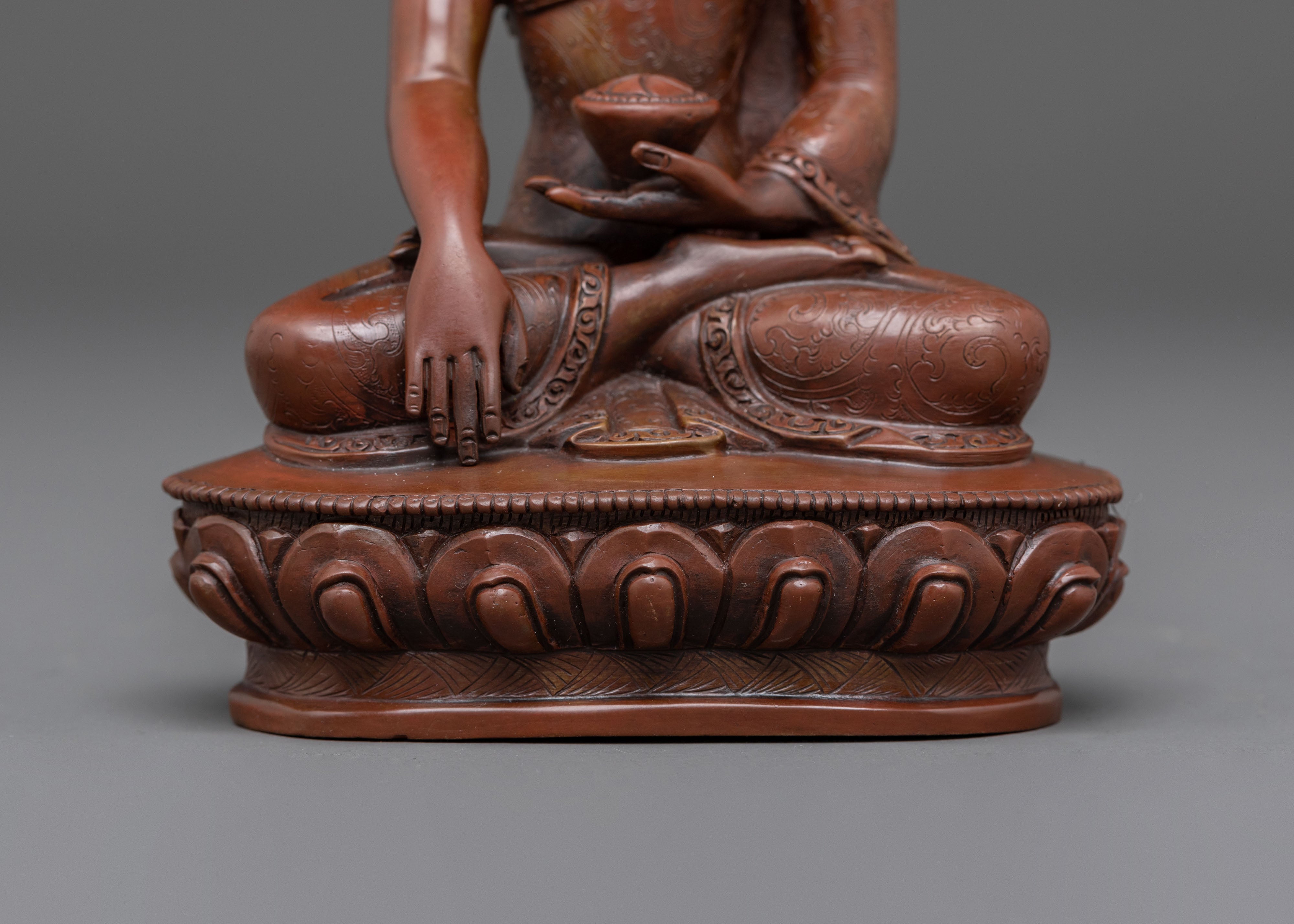 Shakyamuni Buddha Statue | Oxidized Copper Serenity