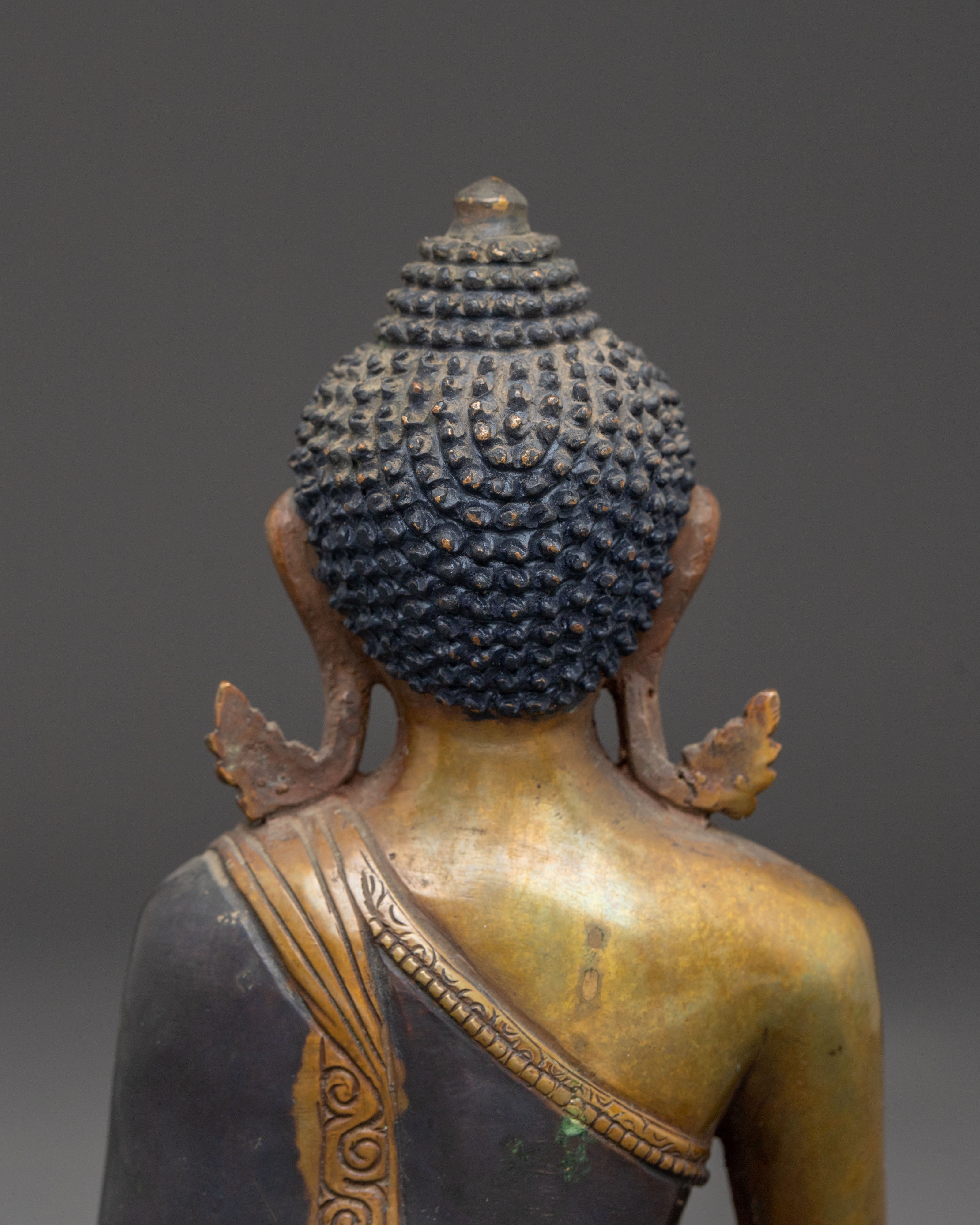 Handmade Ratnasambhava Oxidized Copper Statue | Symbol of Equality and Abundance