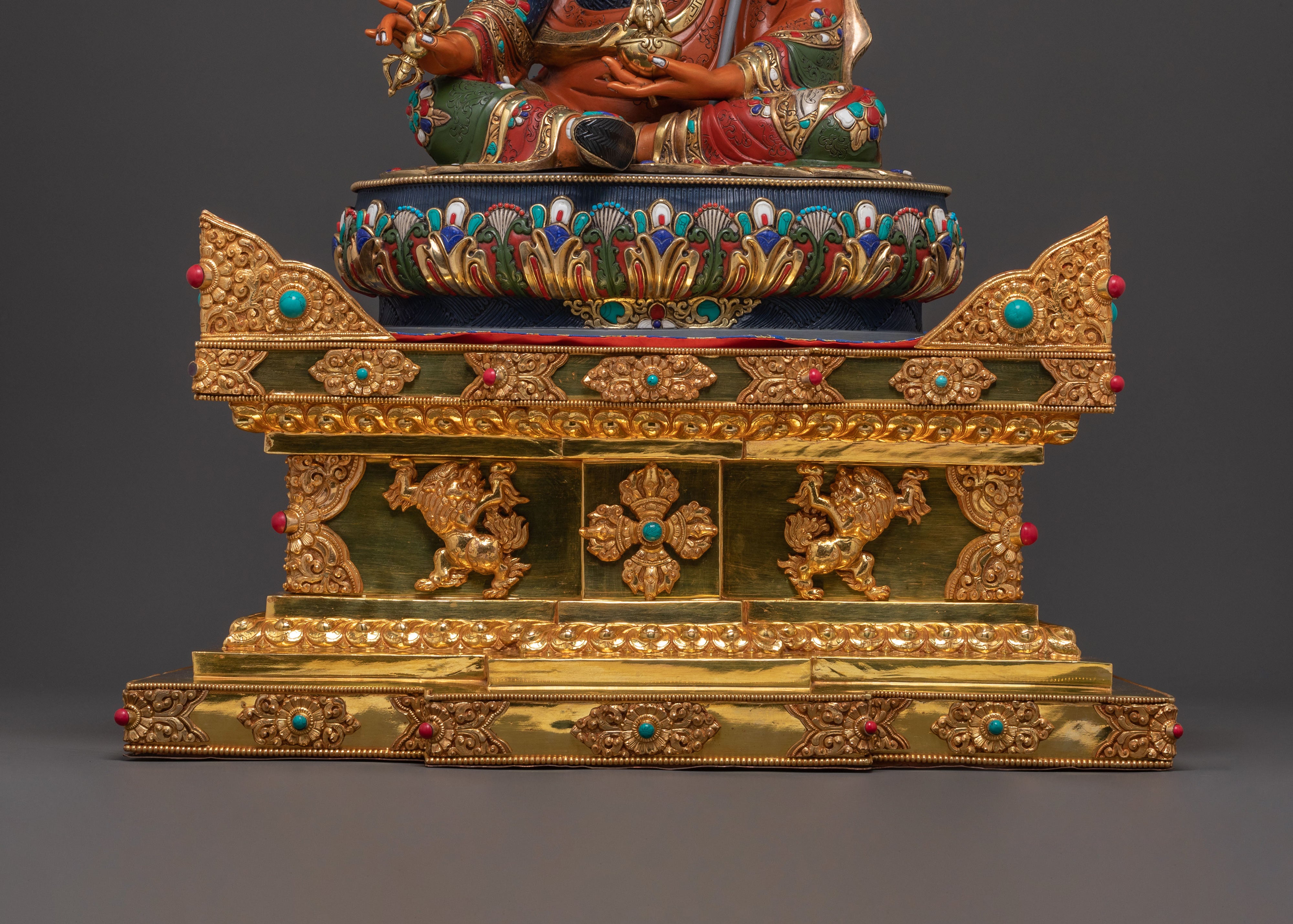 Statue of Guru Rinpoche On Throne | Wisdom Figure