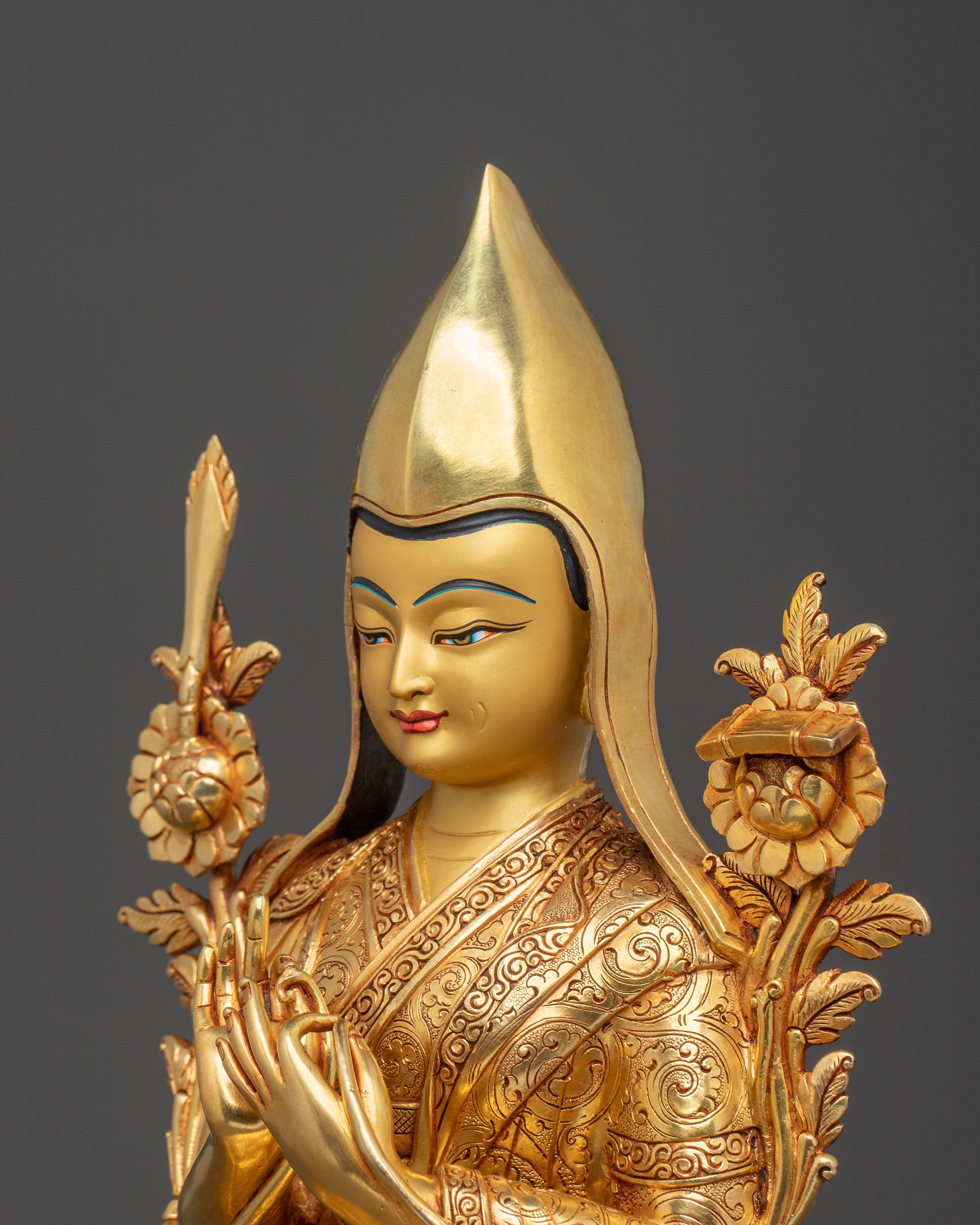Tsongkhapa Handcrafted Sculpture | Symbol of Wisdom