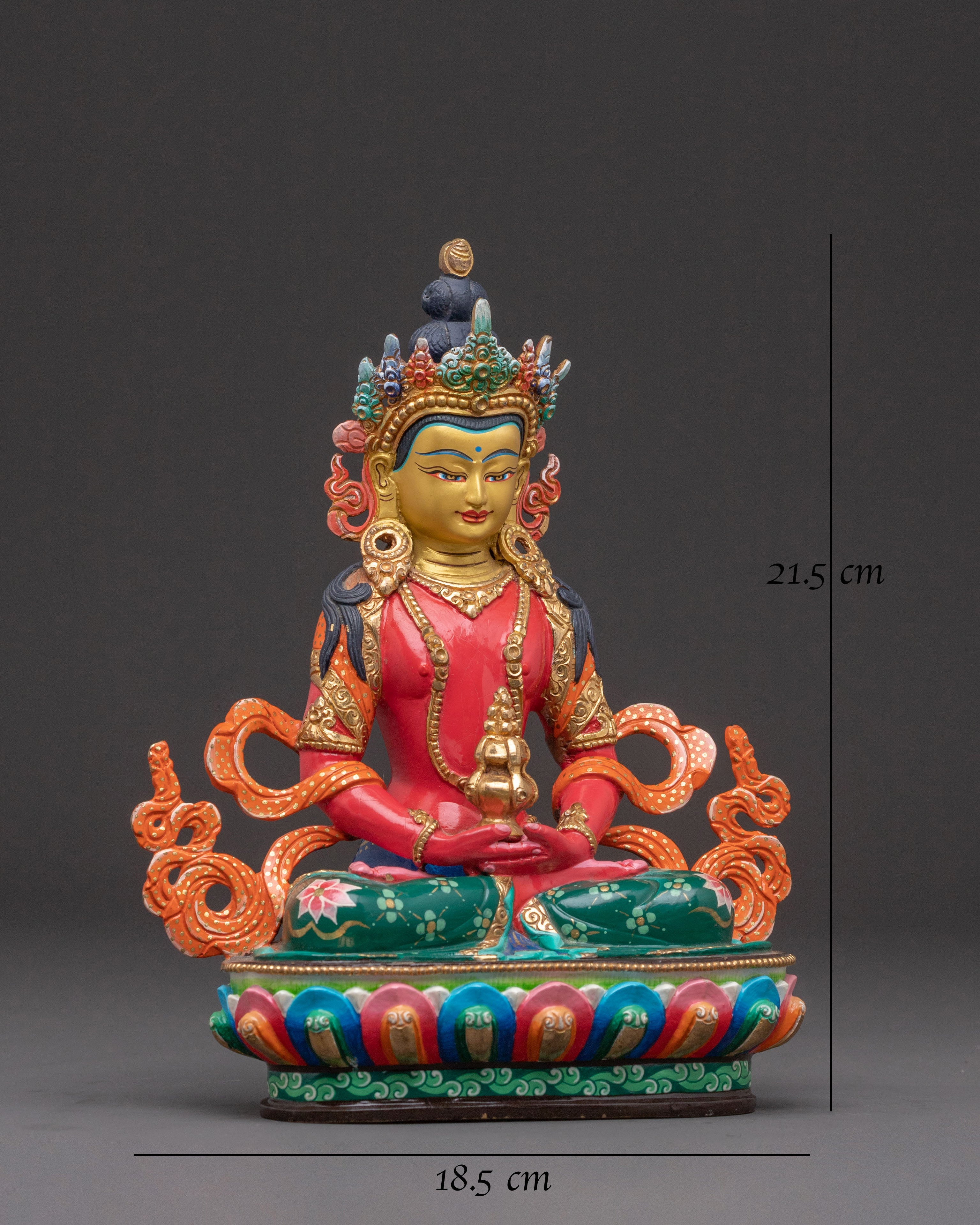 Amitayus Statue Eternal Life: Hand-Gilded Serenity