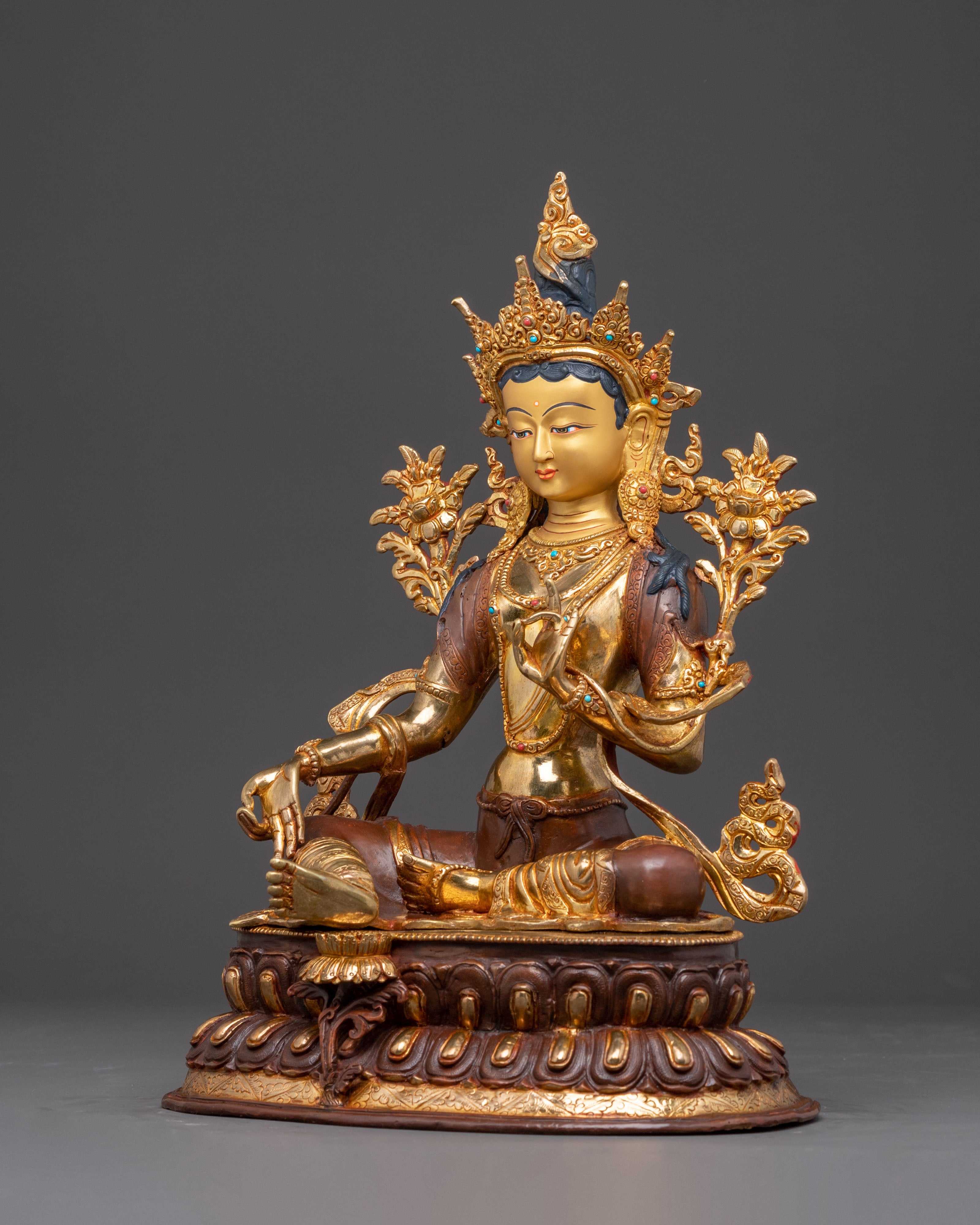Green Tara Statue, Mother of Compassion and Love | Tibetan Sculpture