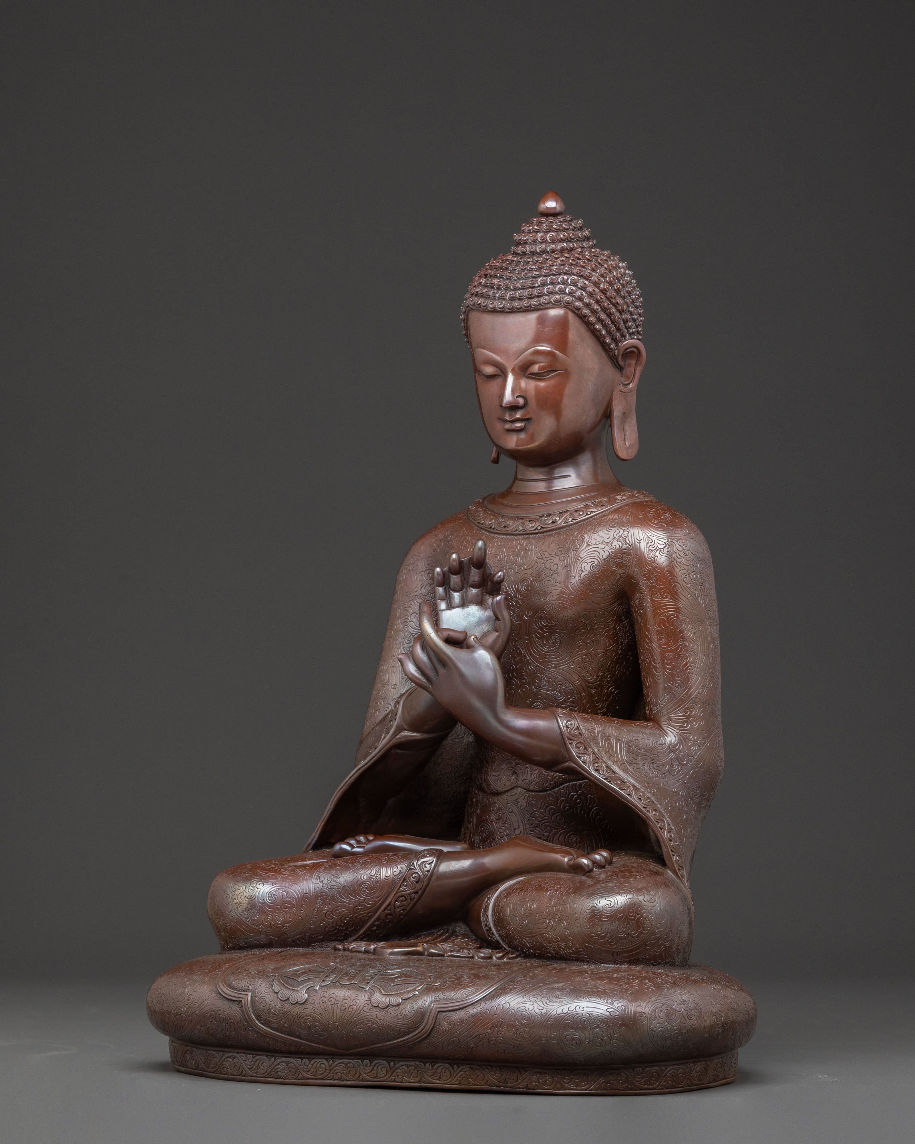 Vairocana Tibetan Statue – Oxidized Copper Serenity