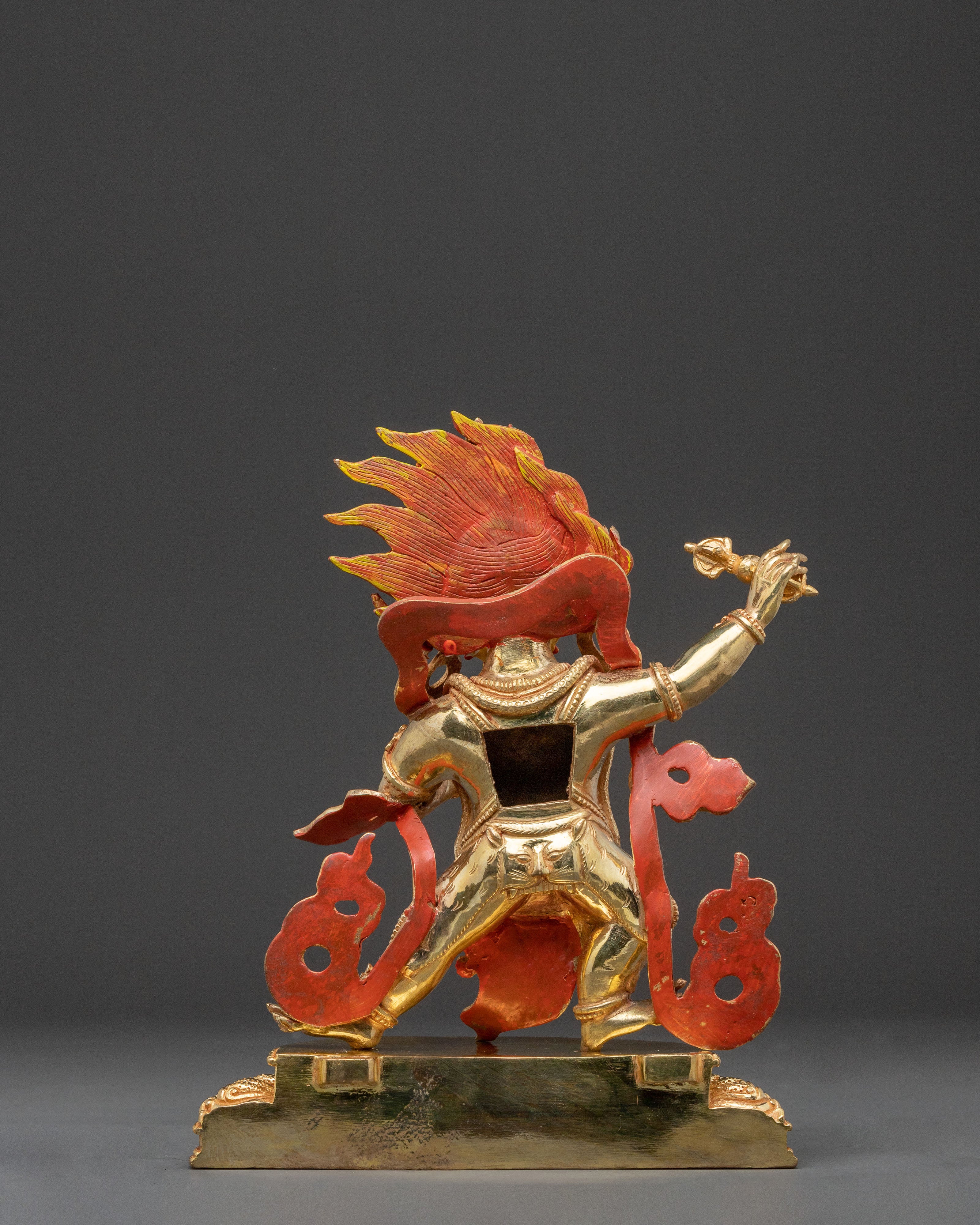 Vajrapani Bodhisattva Strength Statue - Gilded Copper Art