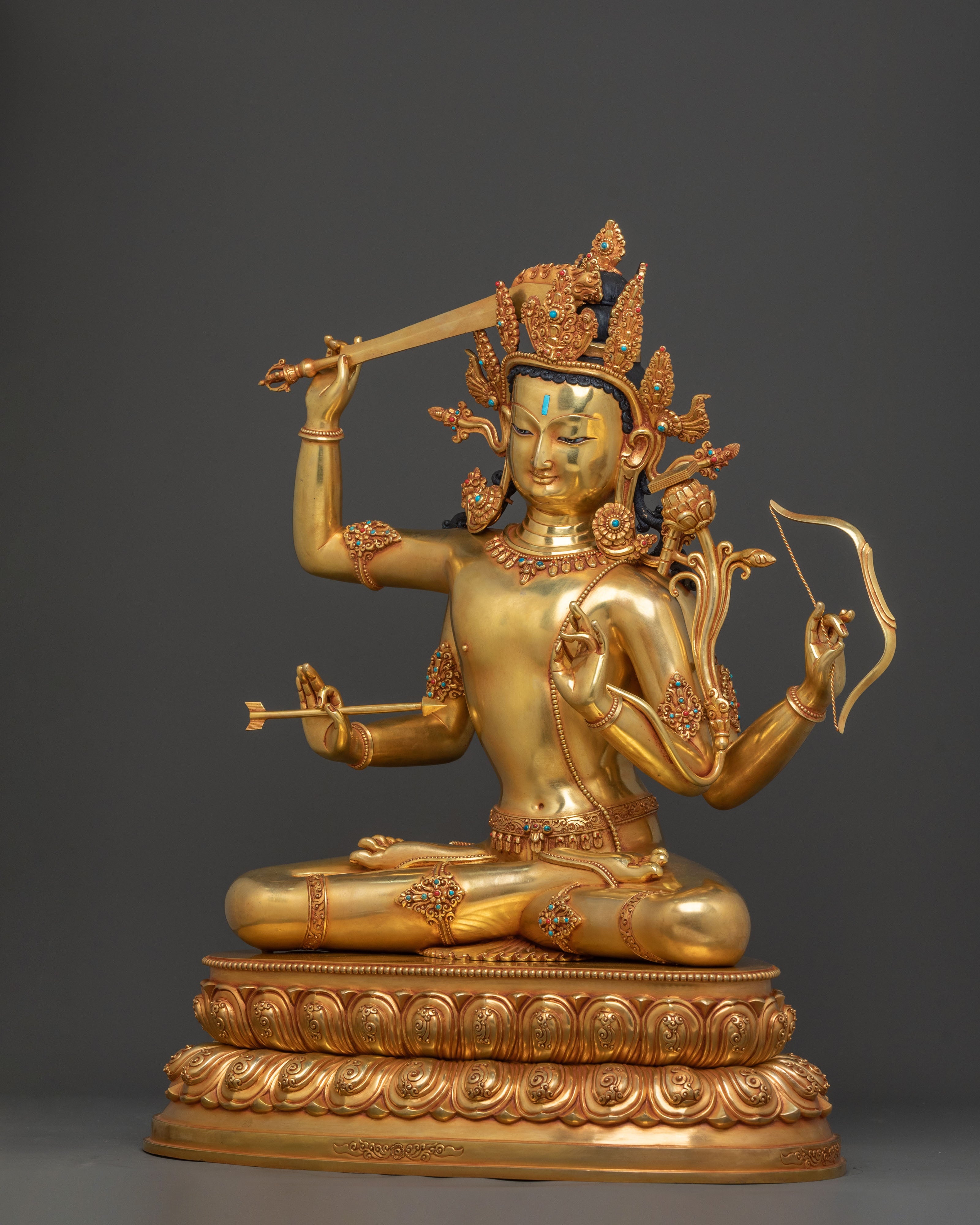 Maha Manjushri Statue | Bodhisattva of Transcendent Wisdom