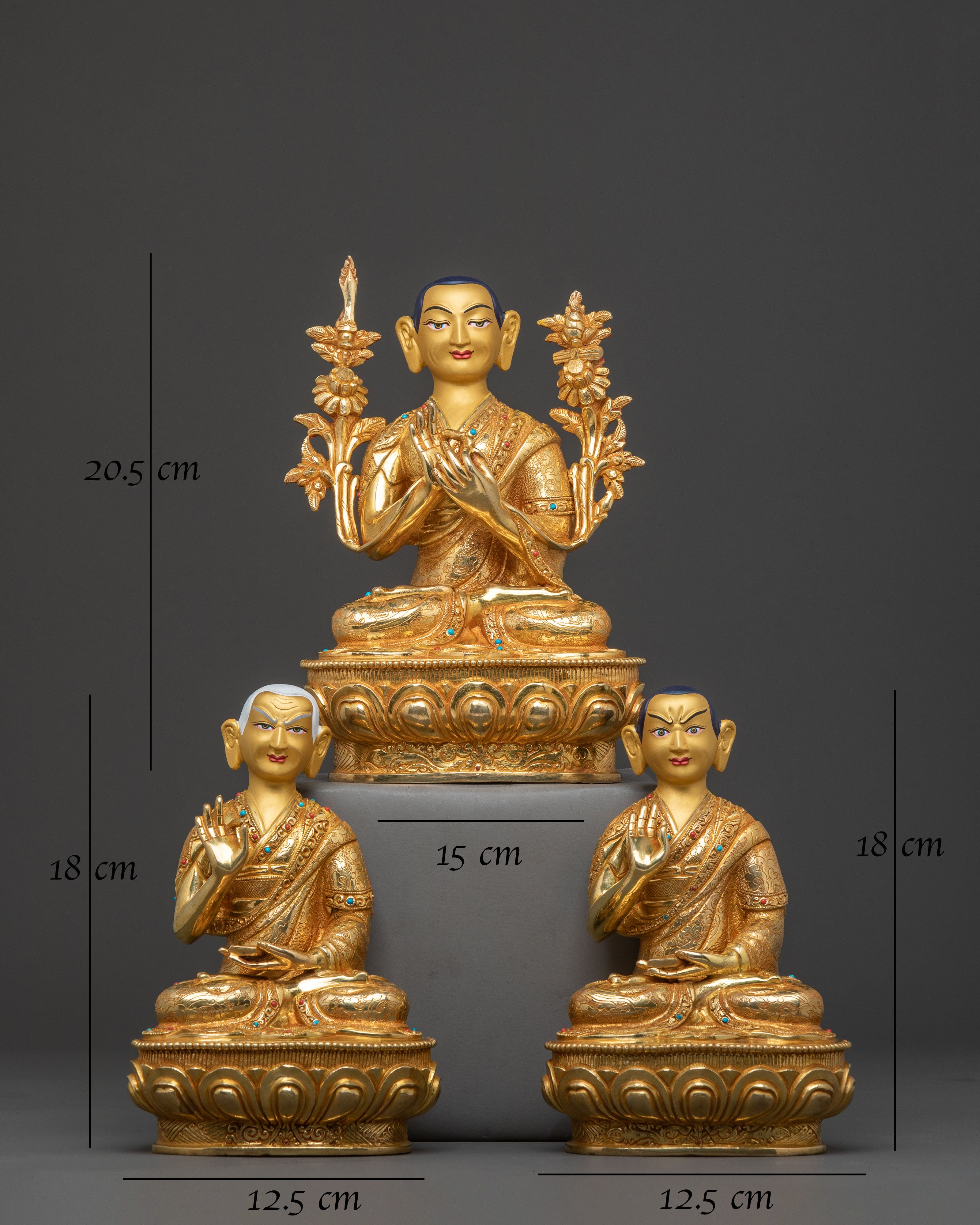 Tsongkhapa Spiritual Statue with Disciples | Altar Decor