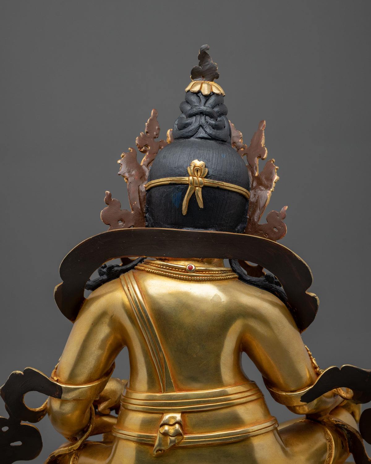 Dzambhala Prosperity Guardian Statue | 24K Gold Gilded Copper Statue