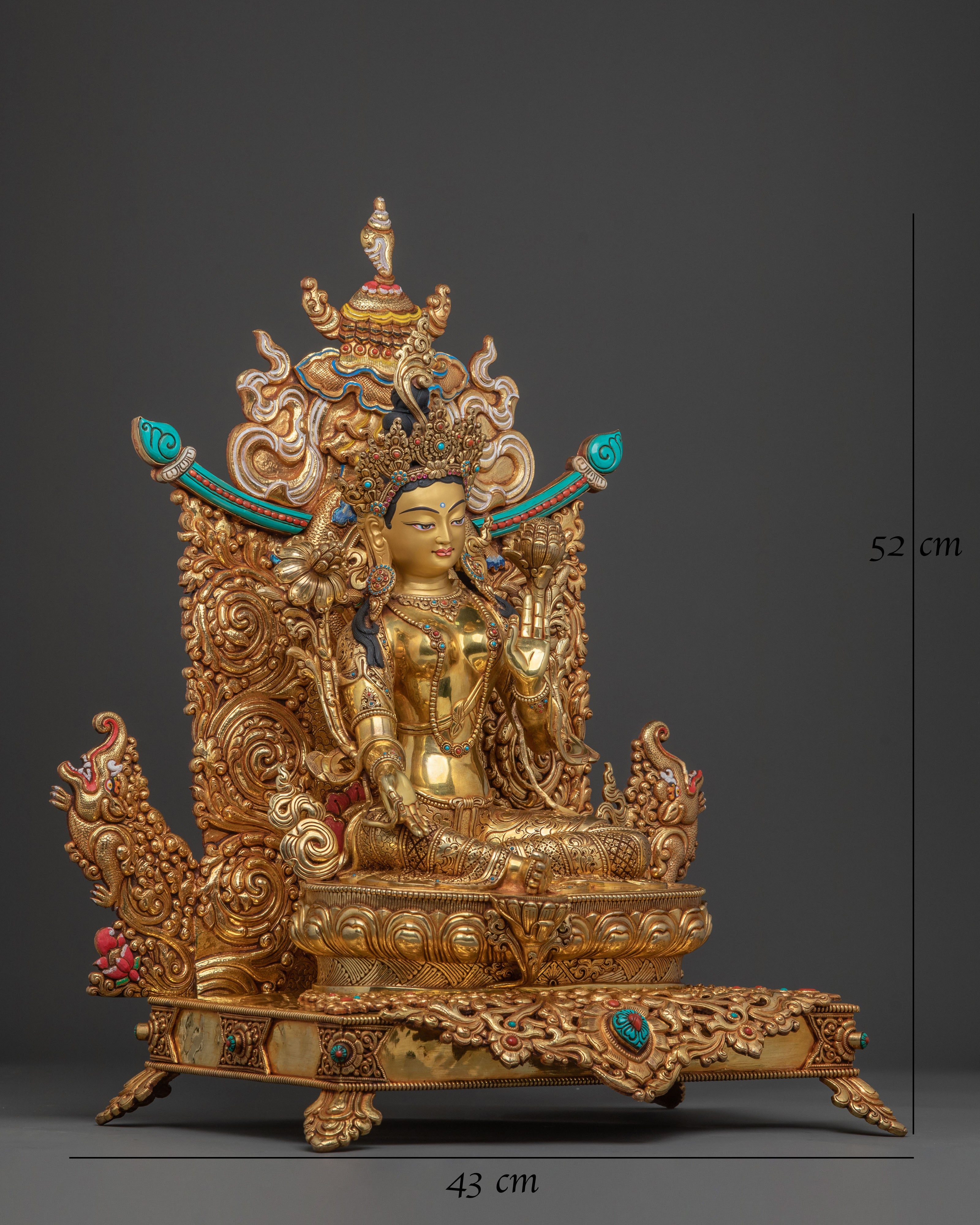 Shyama Tara Statue on Throne | Altar Home Decor