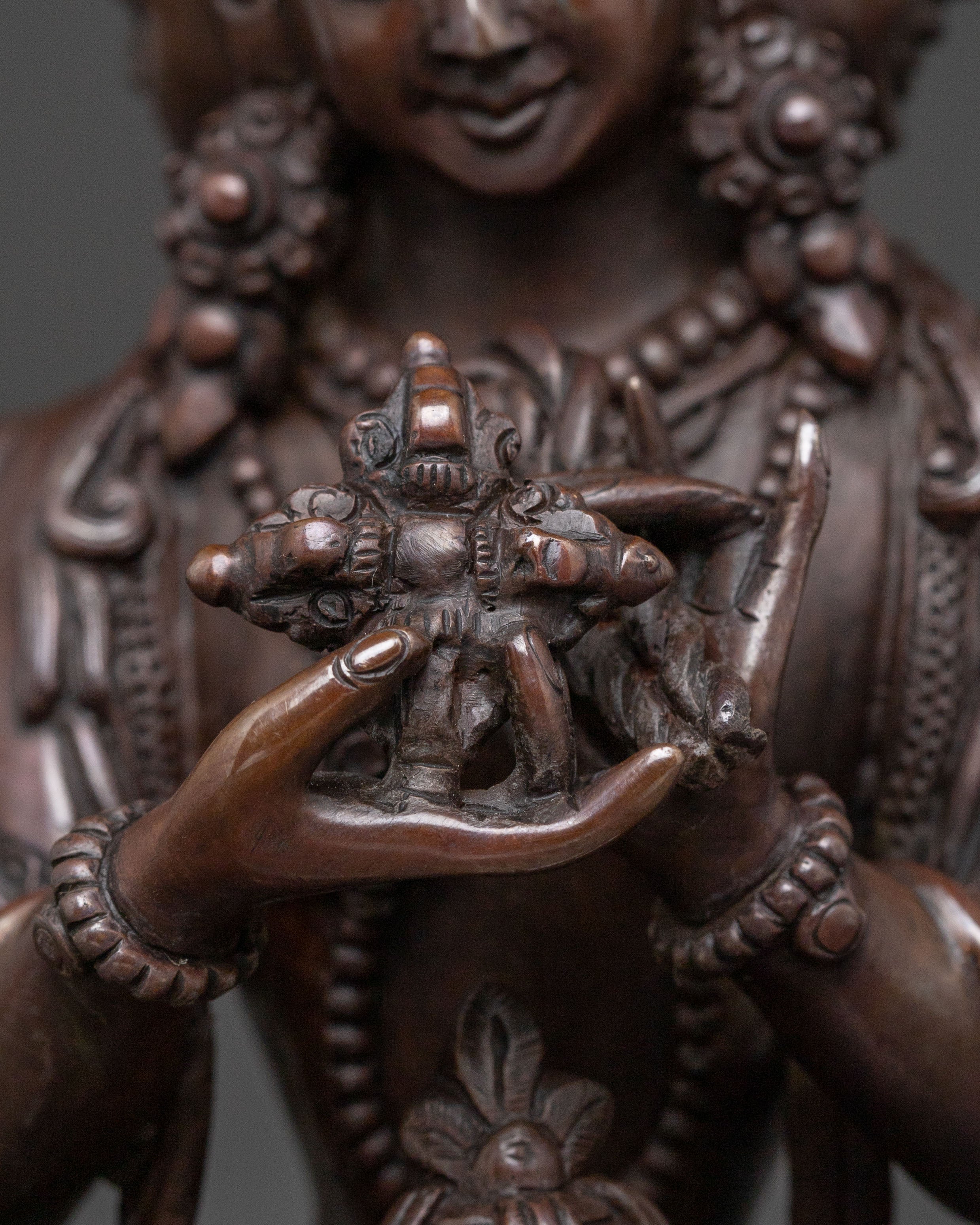 Nagyalma Handcrafted Copper Statue – Deity of longevity
