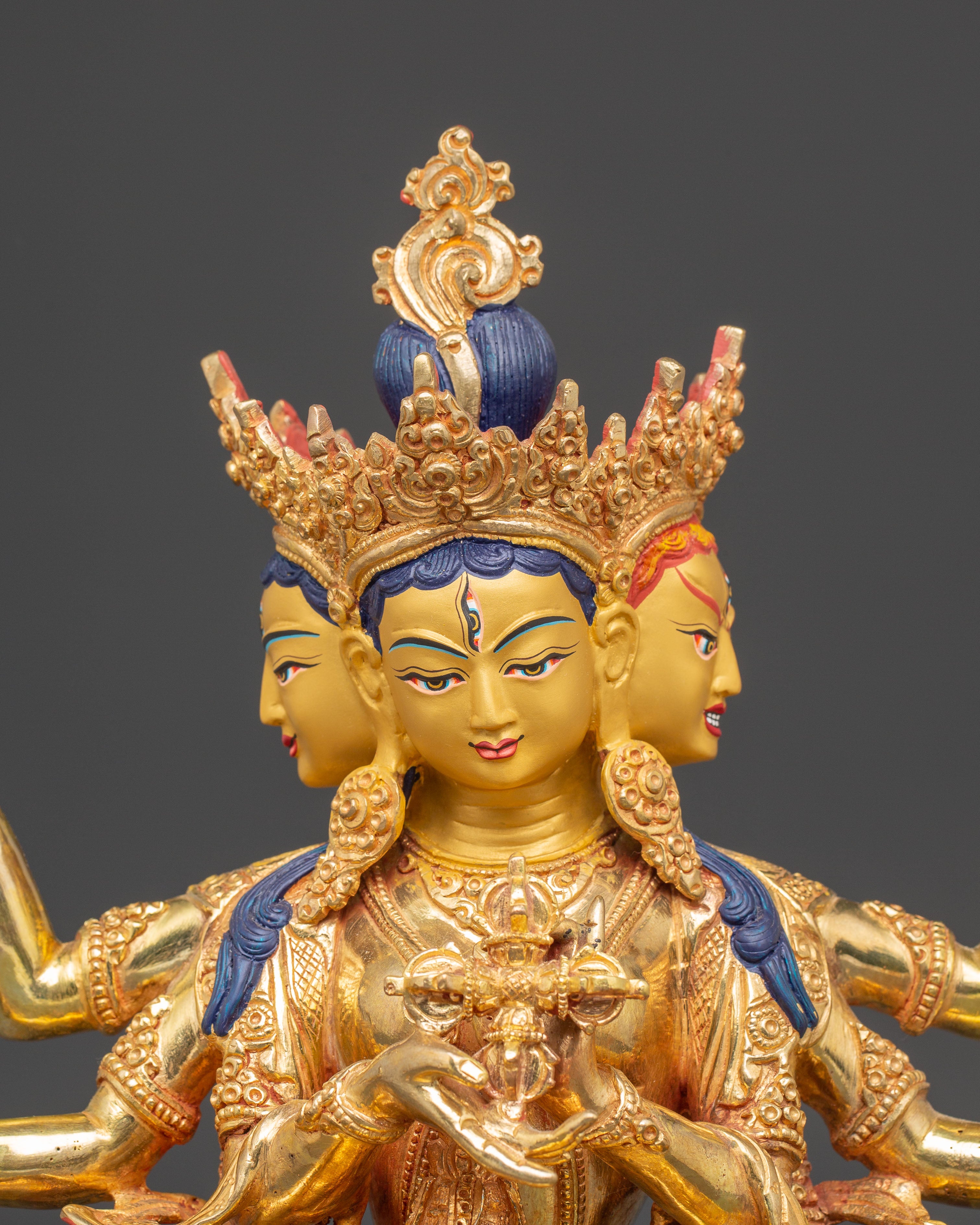 Namgyalma: Golden Handmade Statue | 24K Gold Gilded for Meditation