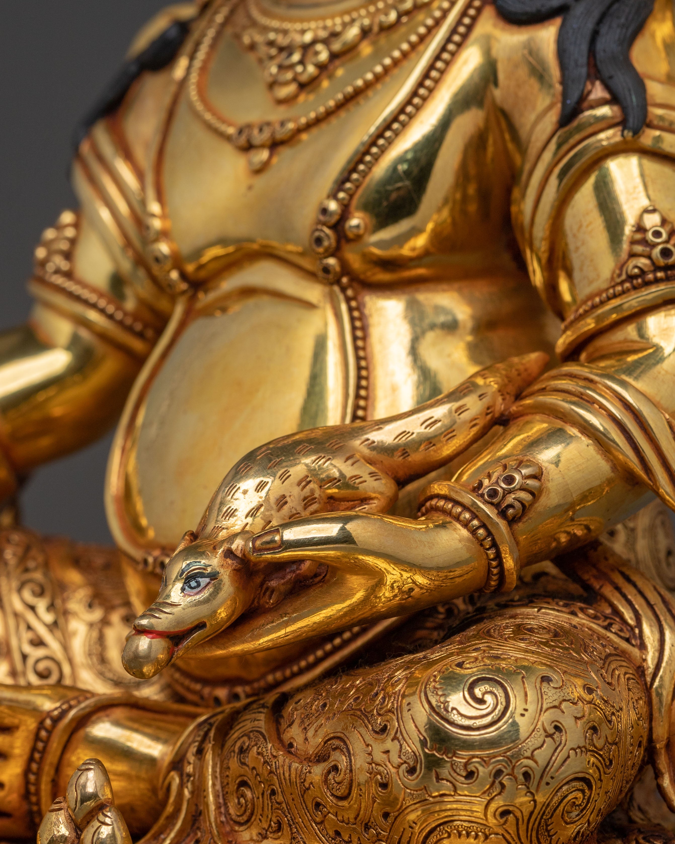 Dzambhala Sacred Statue | 24K Gold Gilded