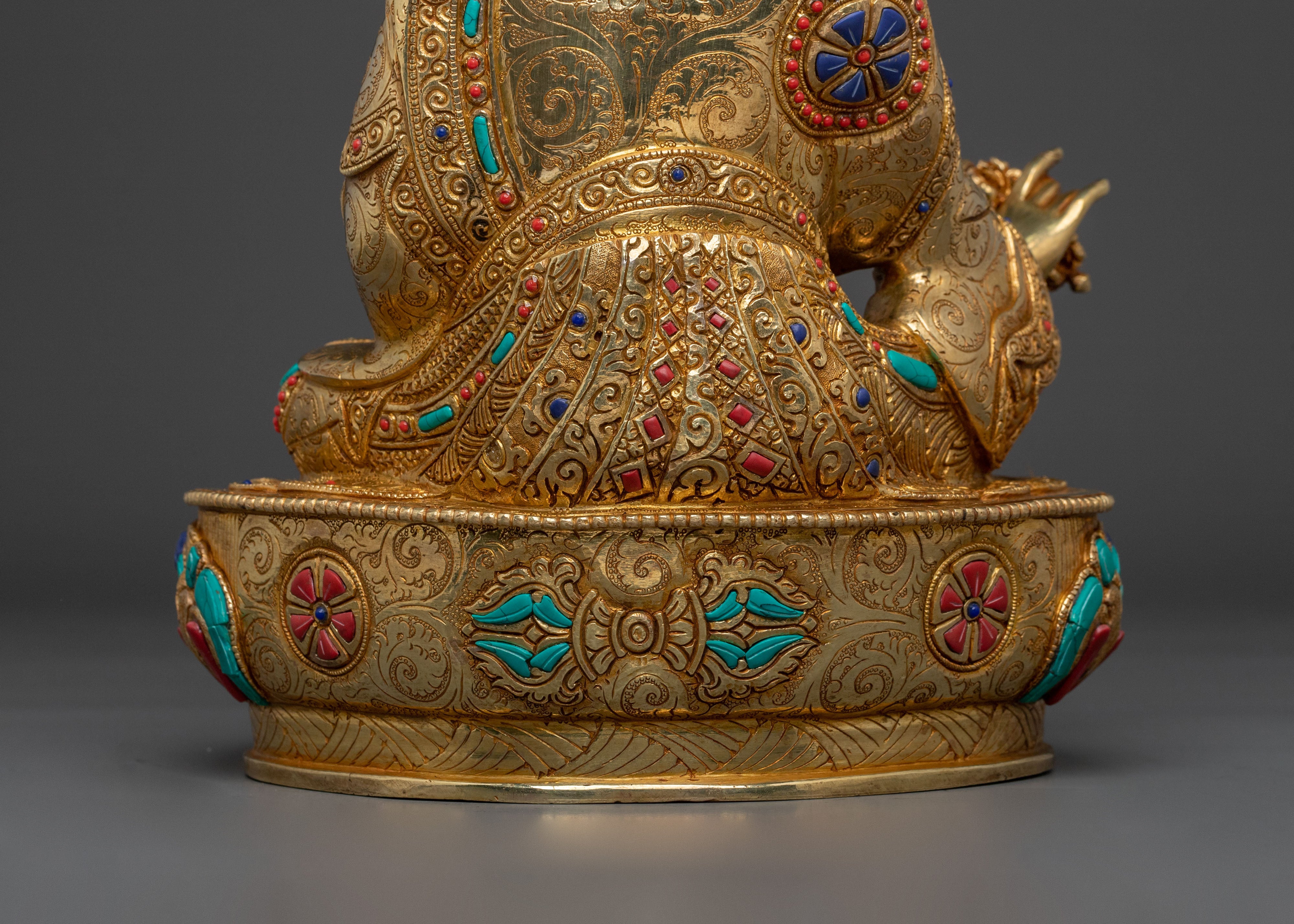 Tibetan Guru Rinpoche Sculpture: Wisdom Figurine
