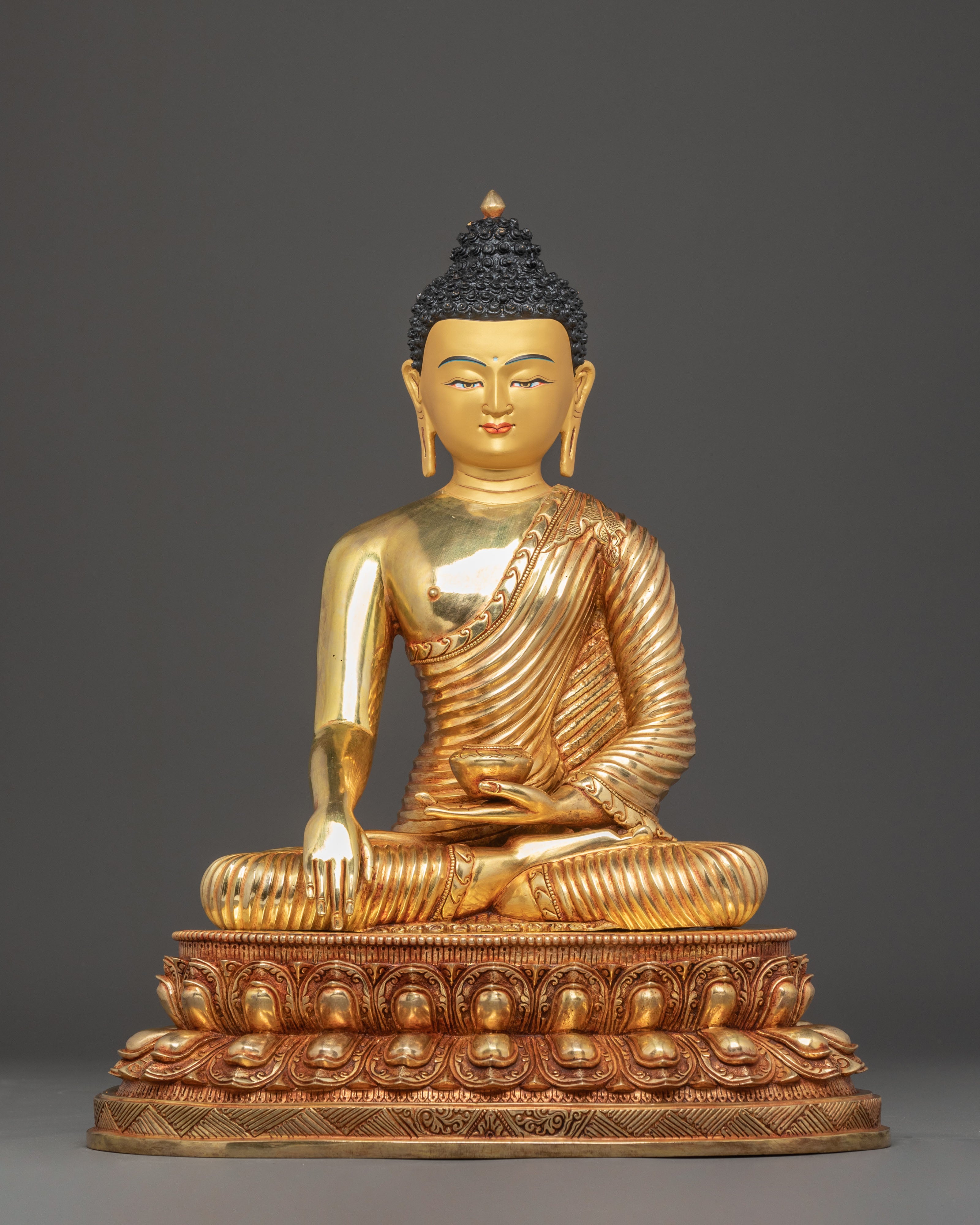 Handmade Copper Shakyamuni Buddha Sculpture