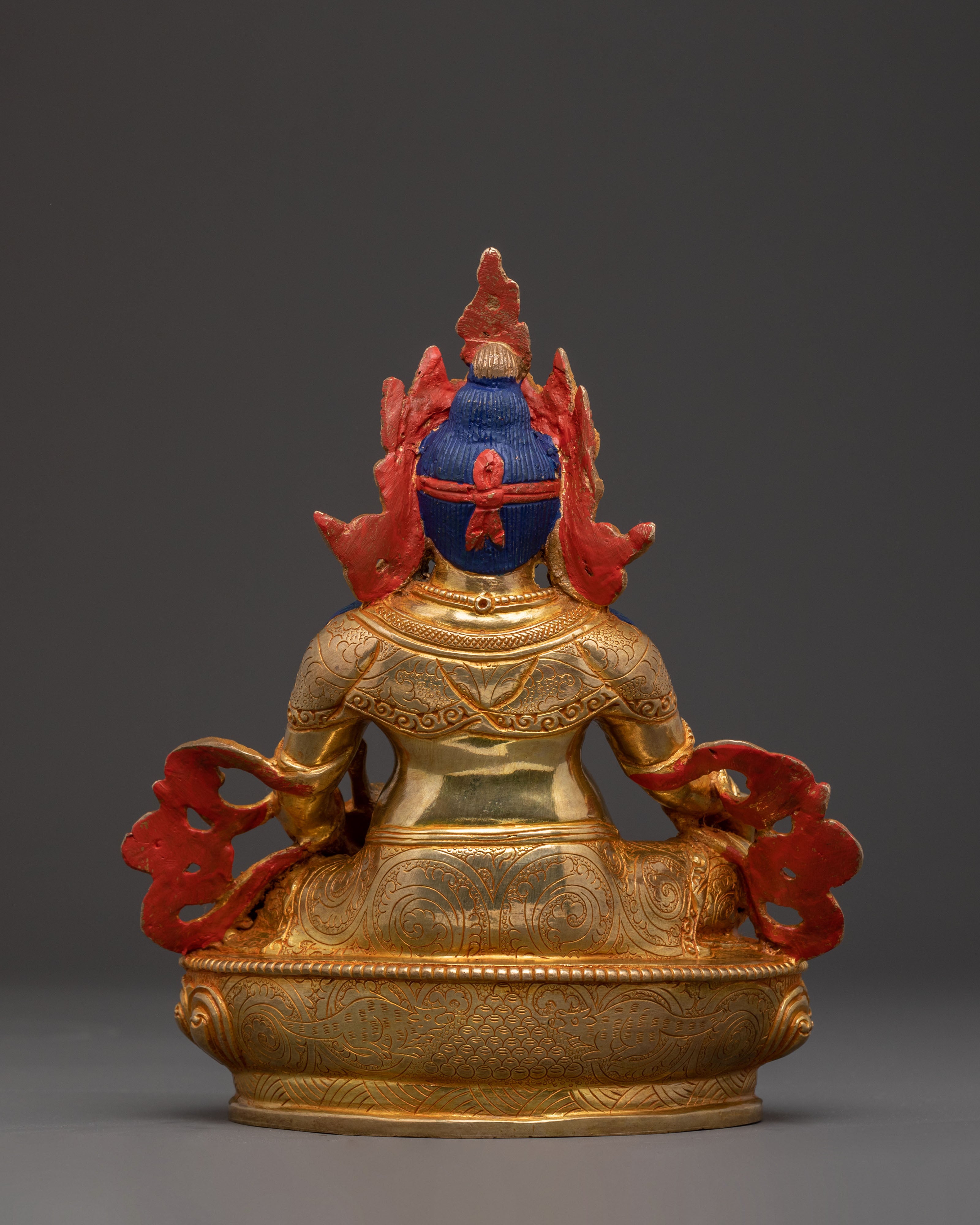 Handcrafted Dzambhala Spiritual Statue – 24K Gold Gilded Art