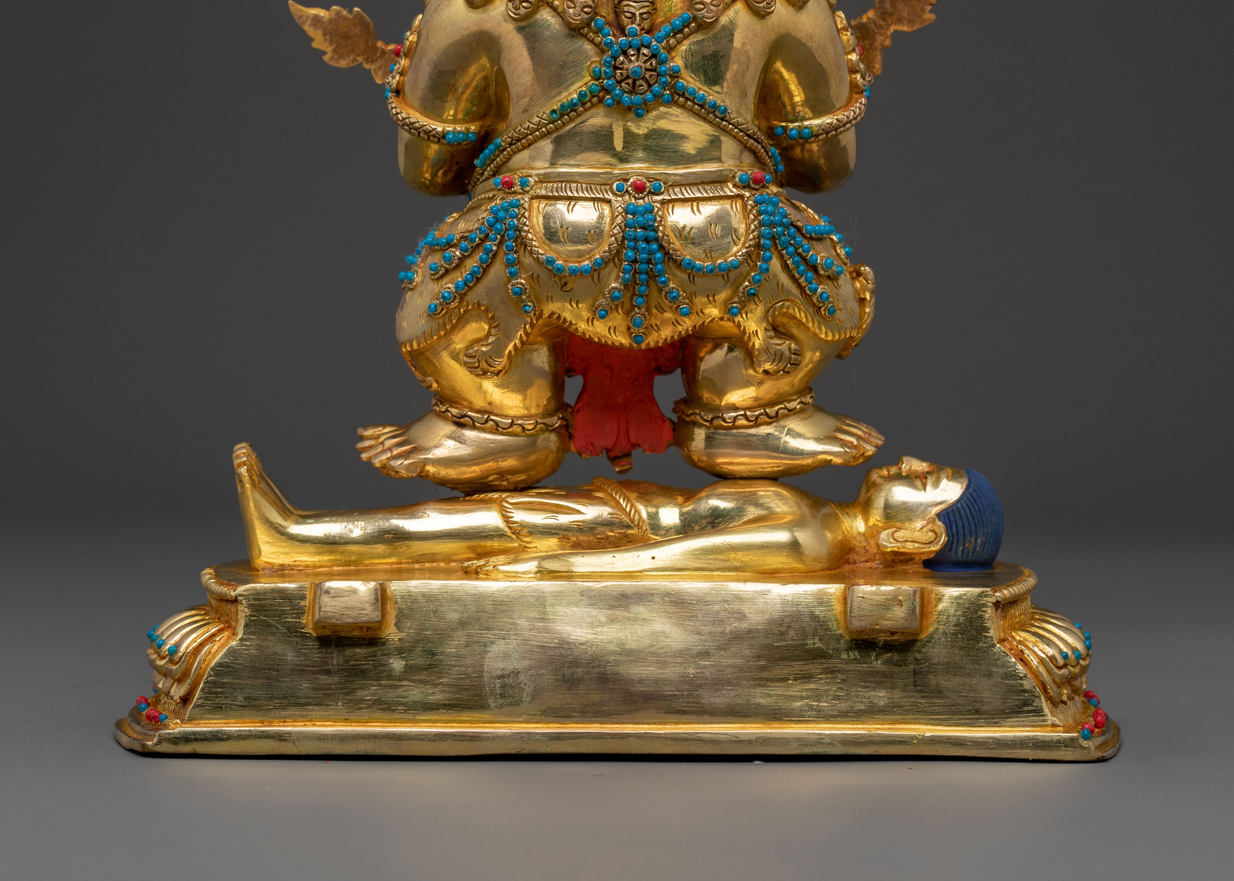 Buddhist Shakya Mahakala Statue | 24K Gold Gilded