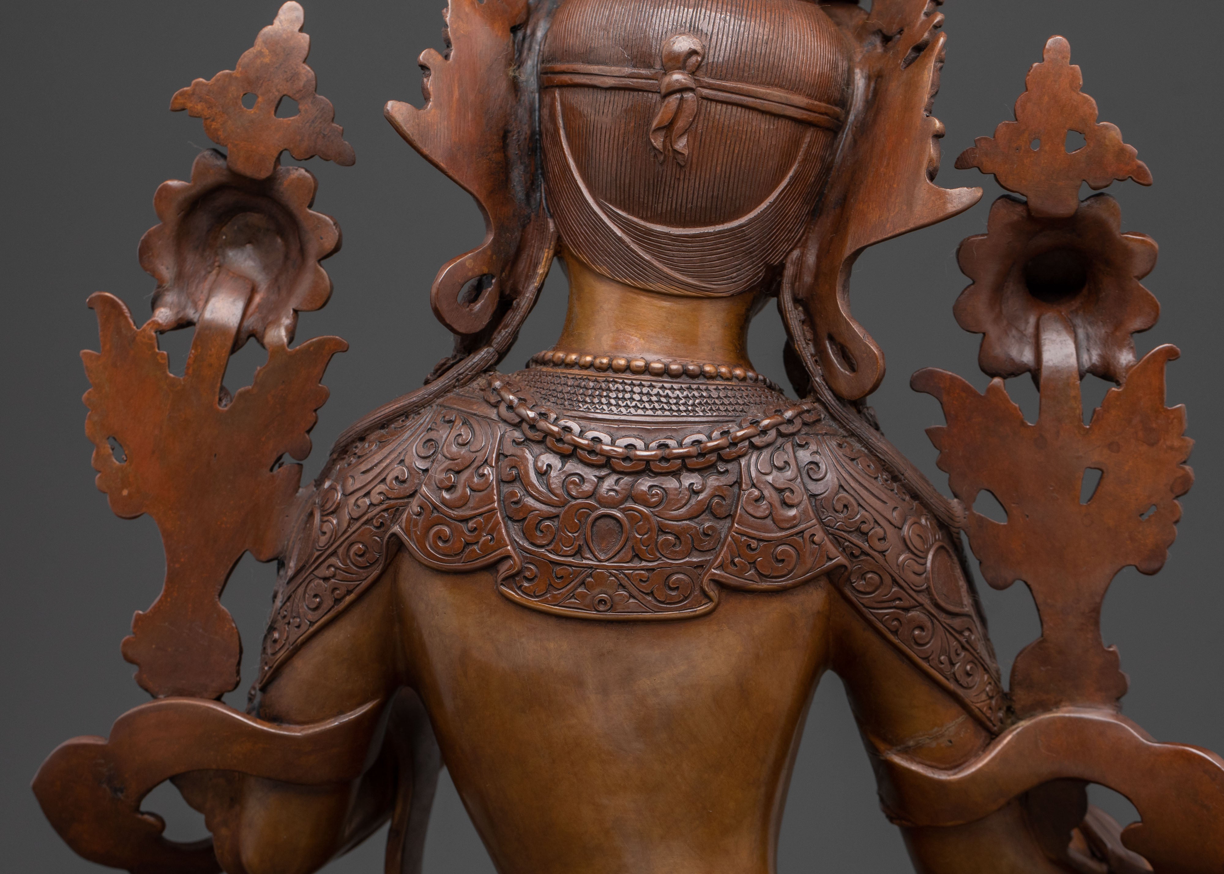 Green Tara Swift Blessing Statue | Goddess of Compassion & Protection