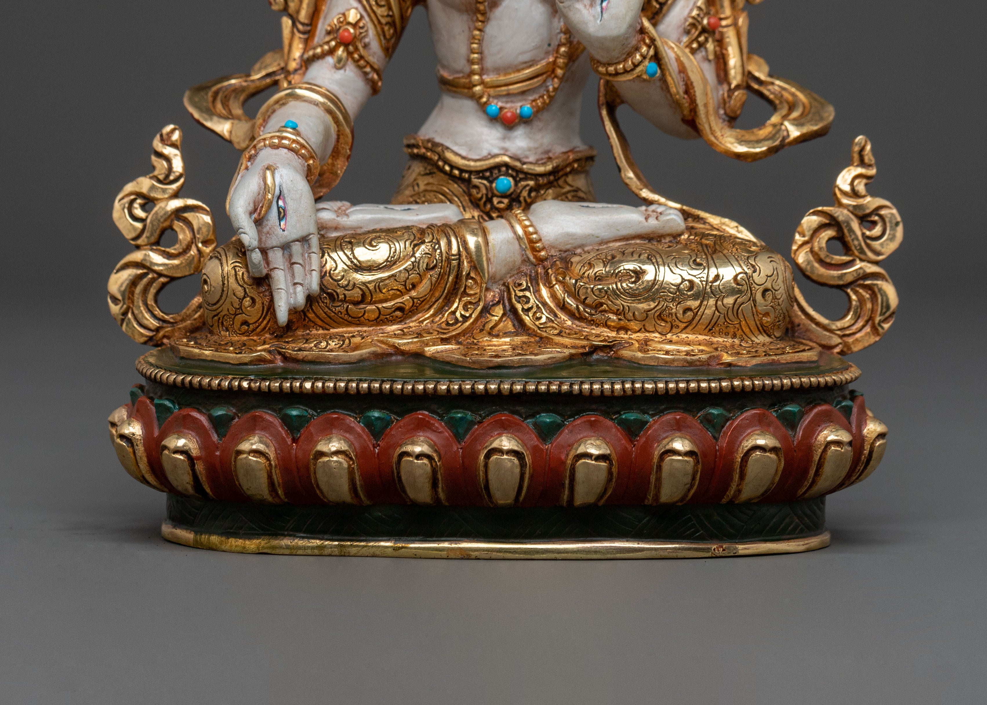 Statue of White Tara Goddess of Compassion: Handcrafted Serenity