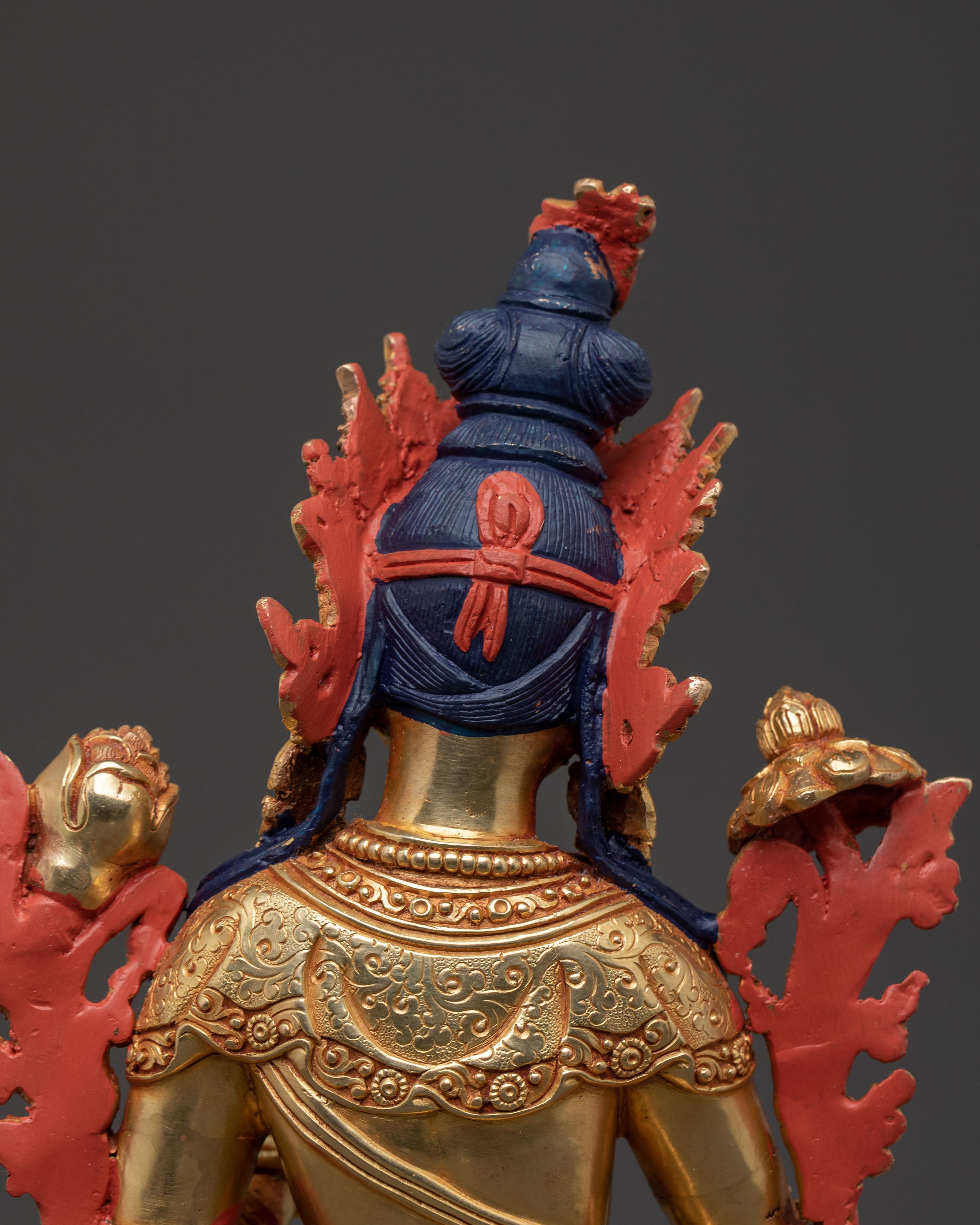 Green Tara Swift Liberator Statue – Radiant 24K Gilded Copper