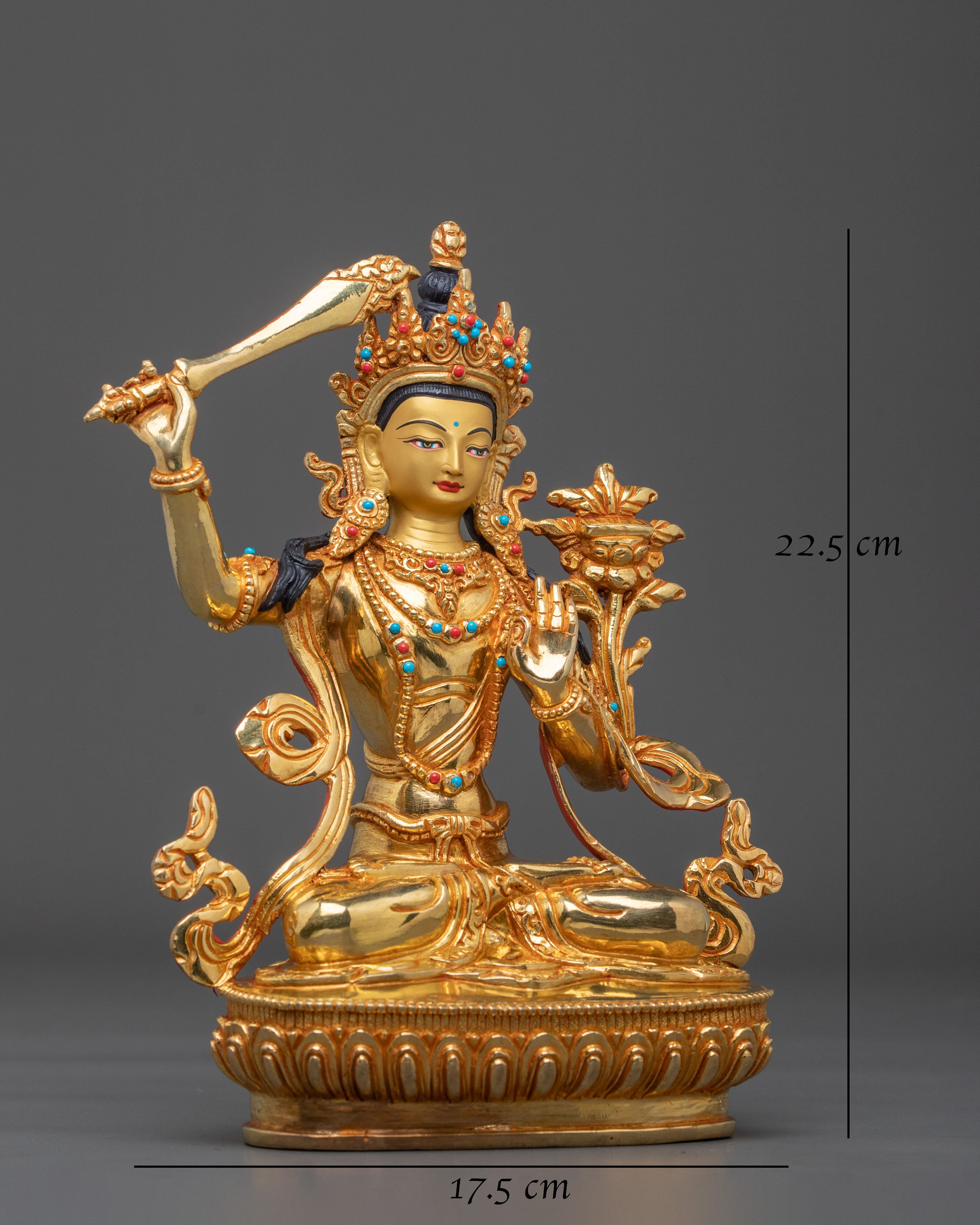 Manjushri Buddhist Statue for Decor: Bodhisattva of Wisdom