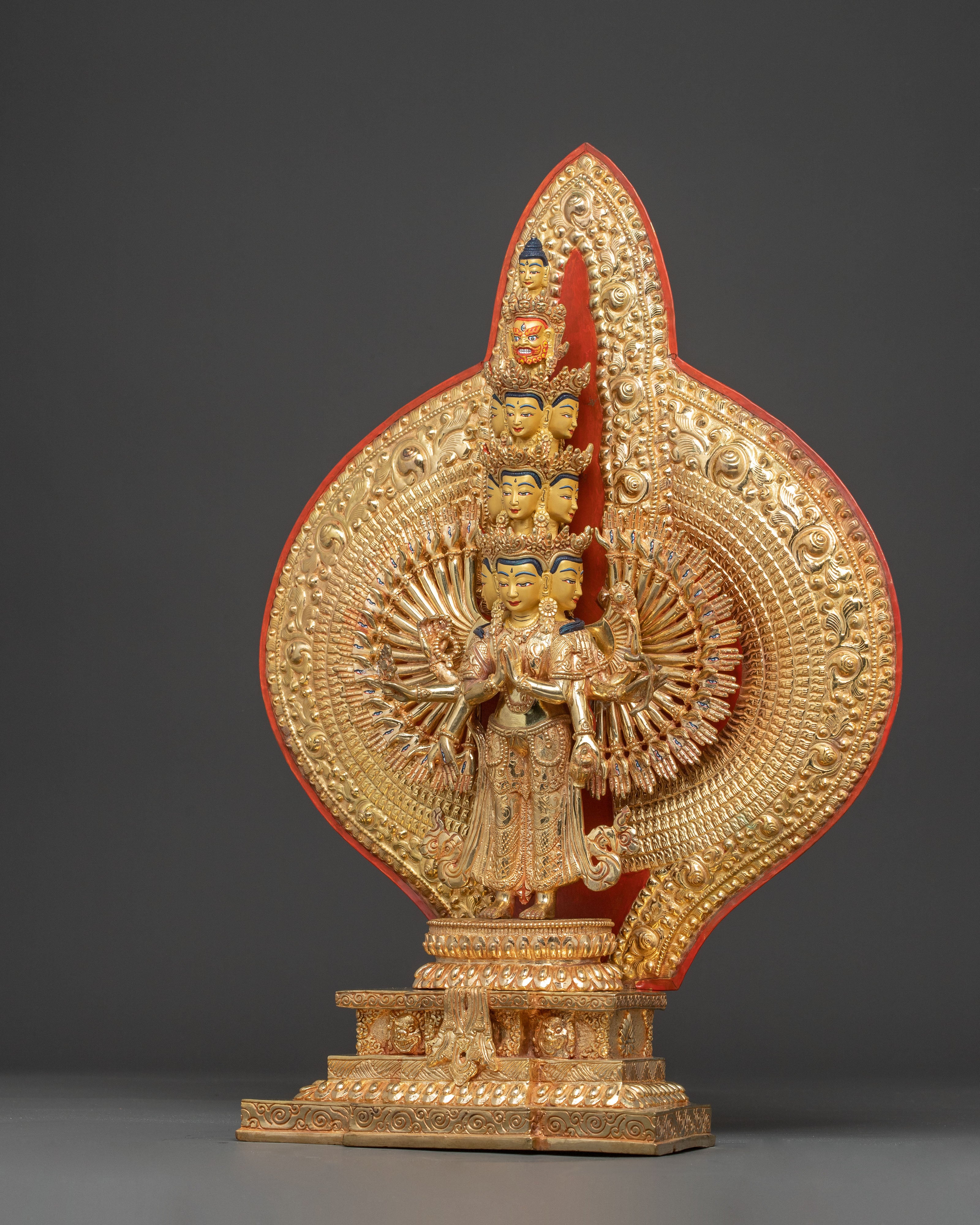 24k Gold Glided 1000-Armed Chenrezig Statue