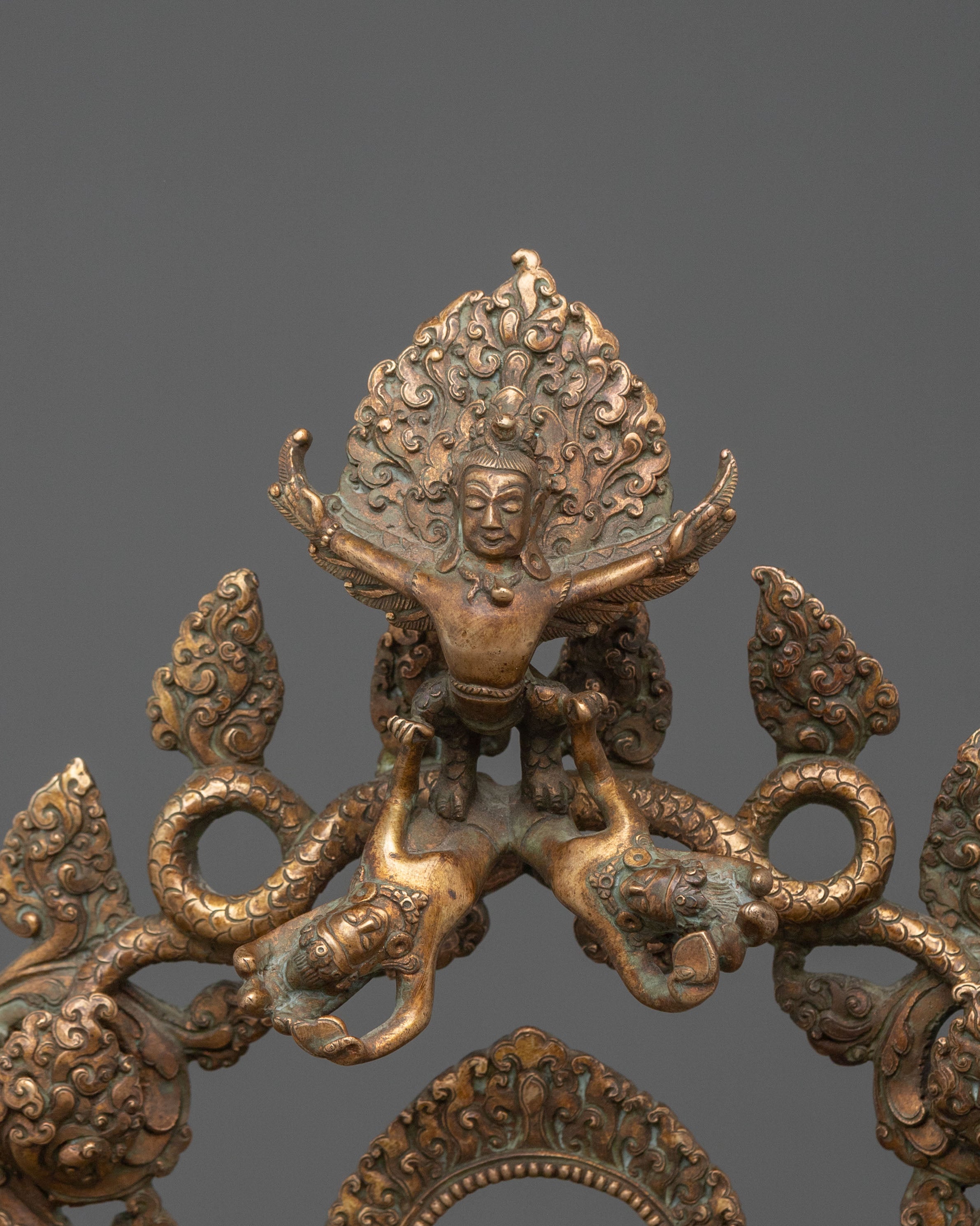Shakyamuni Buddha Statue on Throne | Home Decor